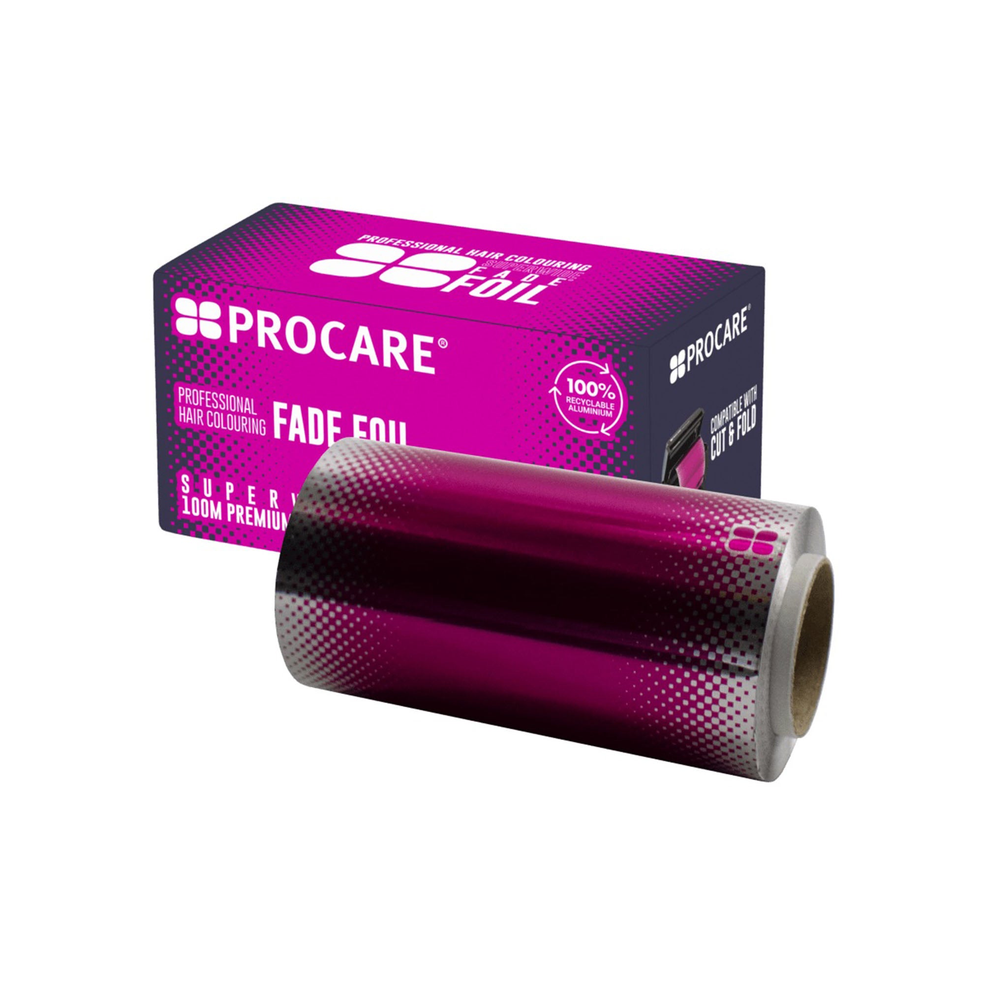 Procare - Premium Superwide Pink Fade Hair Foil Roll 120mm x 100m