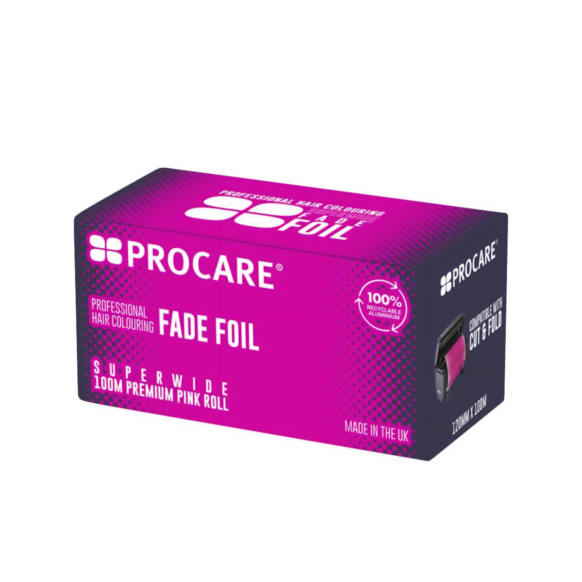 Procare - Premium Superwide Pink Fade Hair Foil Roll 120mm x 100m