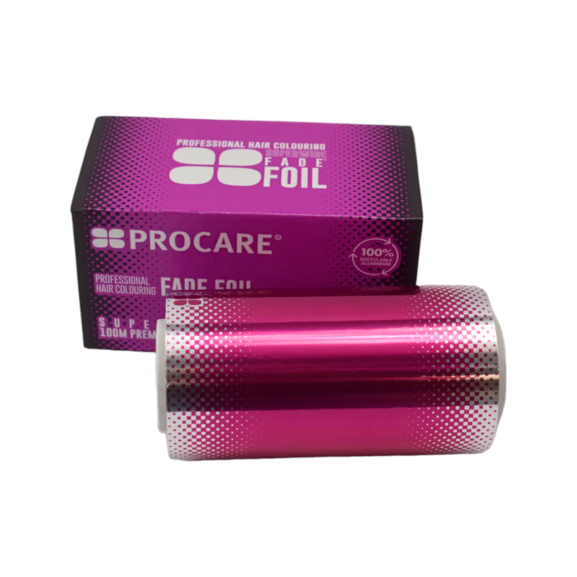 Procare - Premium Superwide Pink Fade Hair Foil Roll 120mm x 100m