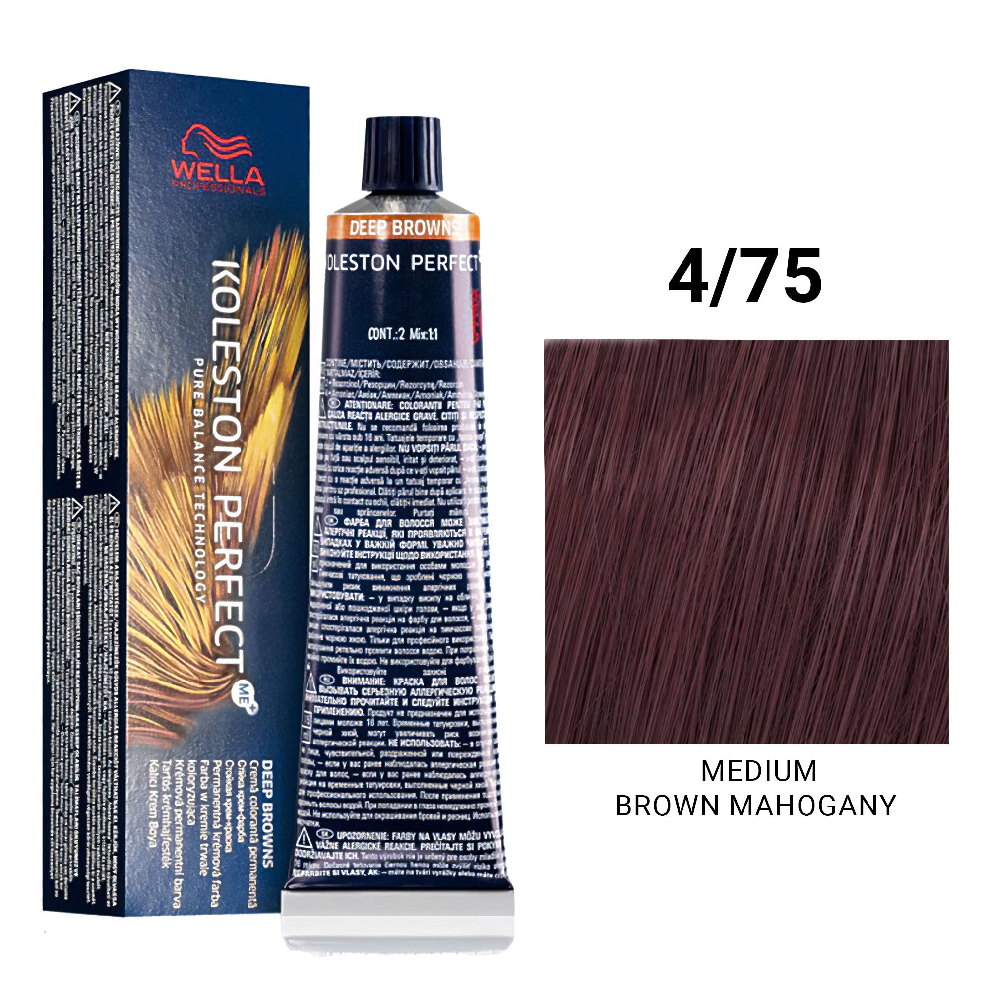 Wella Professionals - Koleston Perfect Me+ 4/75 Medium Brown Mahogany 60ml