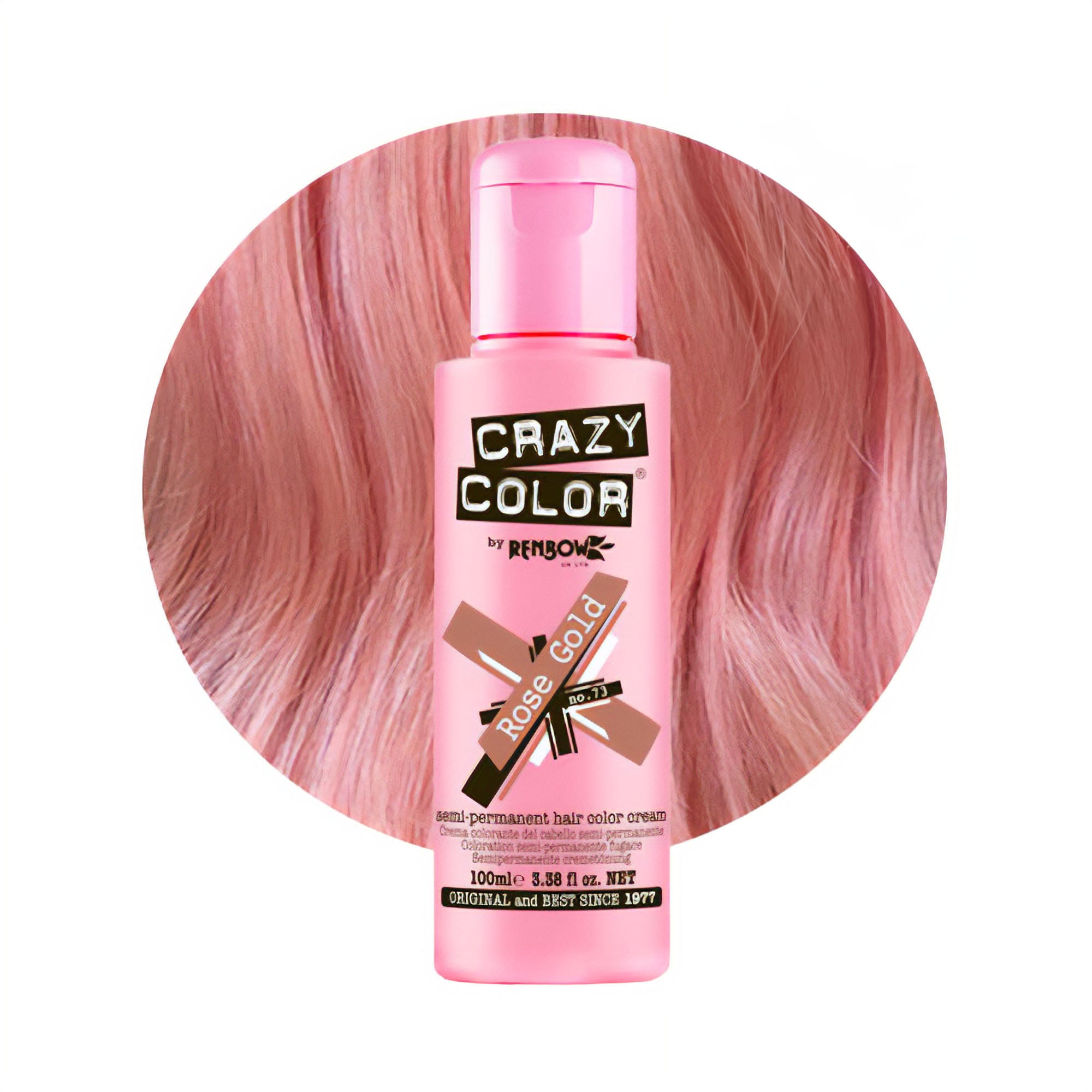 Crazy Color - Semi Permanent Hair Colour Cream Rose Gold No.73 100ml