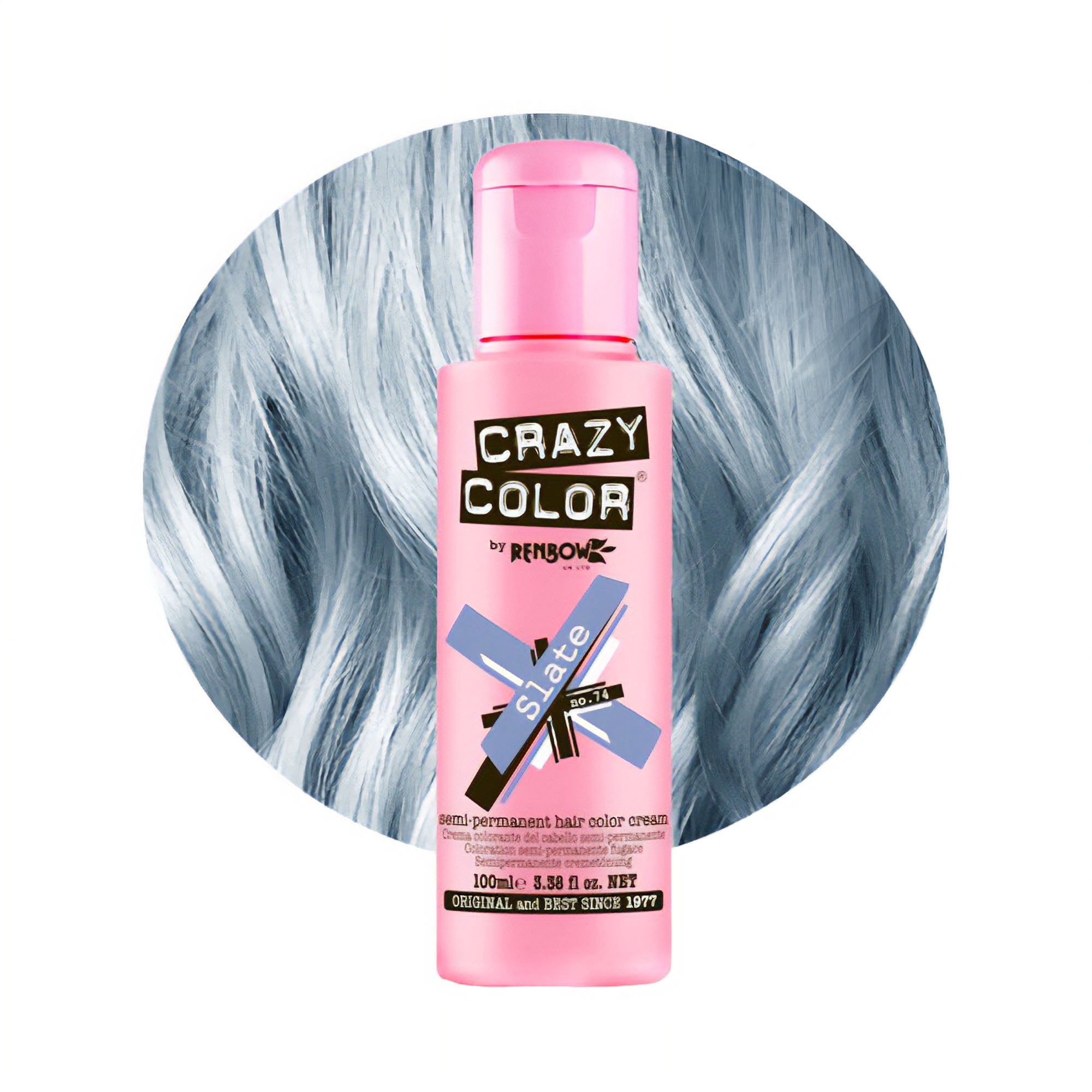 Crazy Color - Semi Permanent Hair Colour Cream Slate No.74 100ml