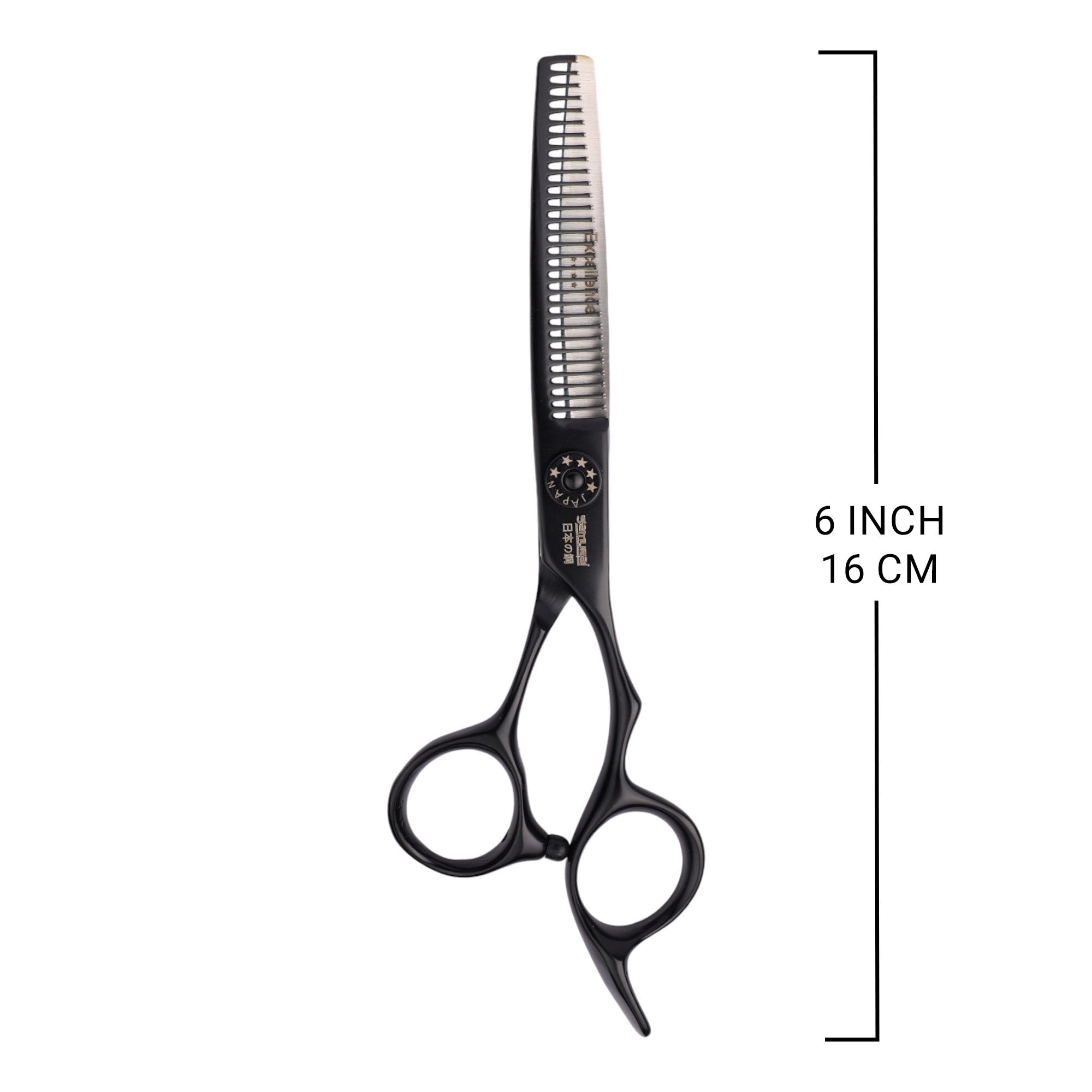 Samurai - 100-610BK Classic Pro Black Titanium Thinning Scissors 6 Inch (16cm)