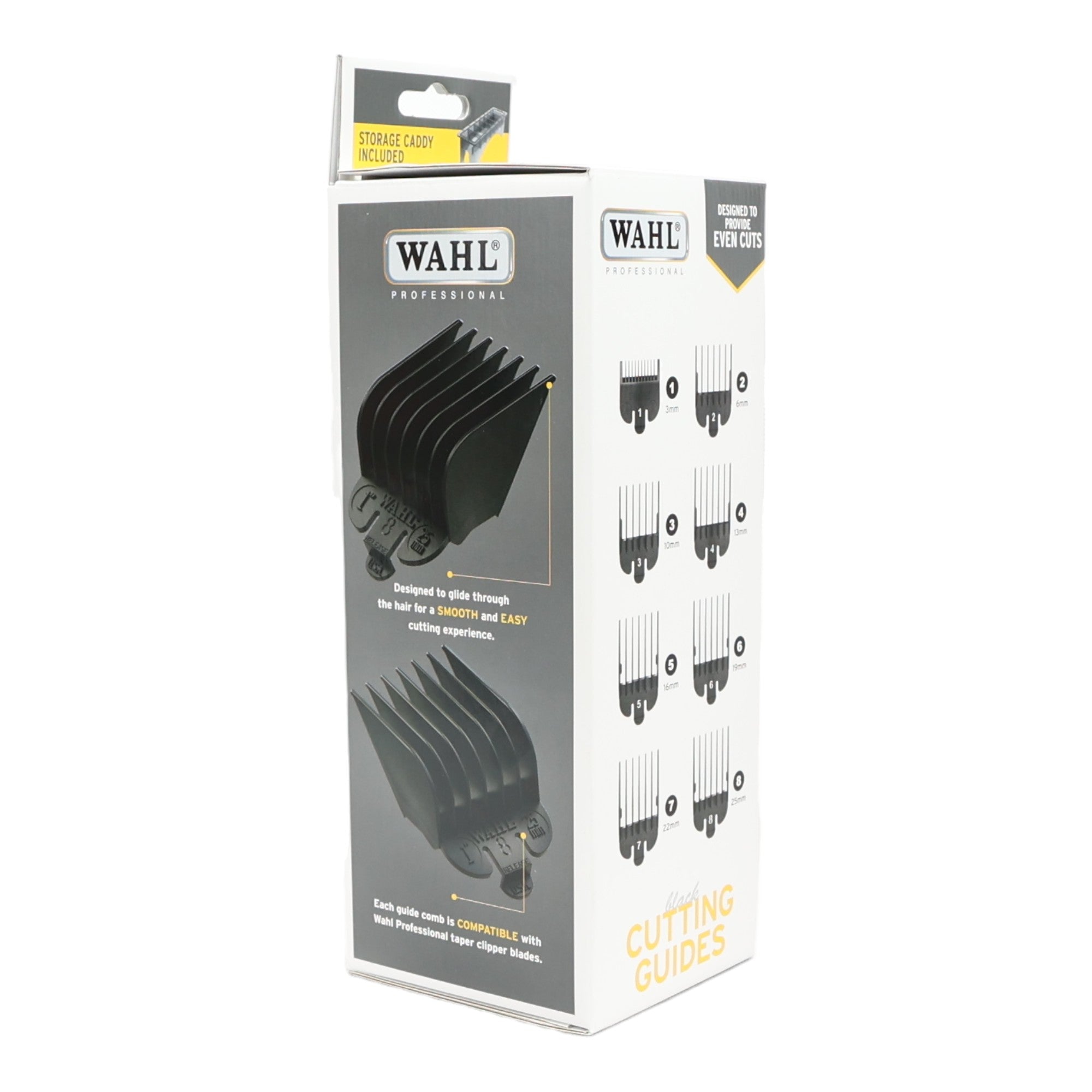 Wahl - Plastic Clipper Attachment Comb Guards Set Black 3170-801