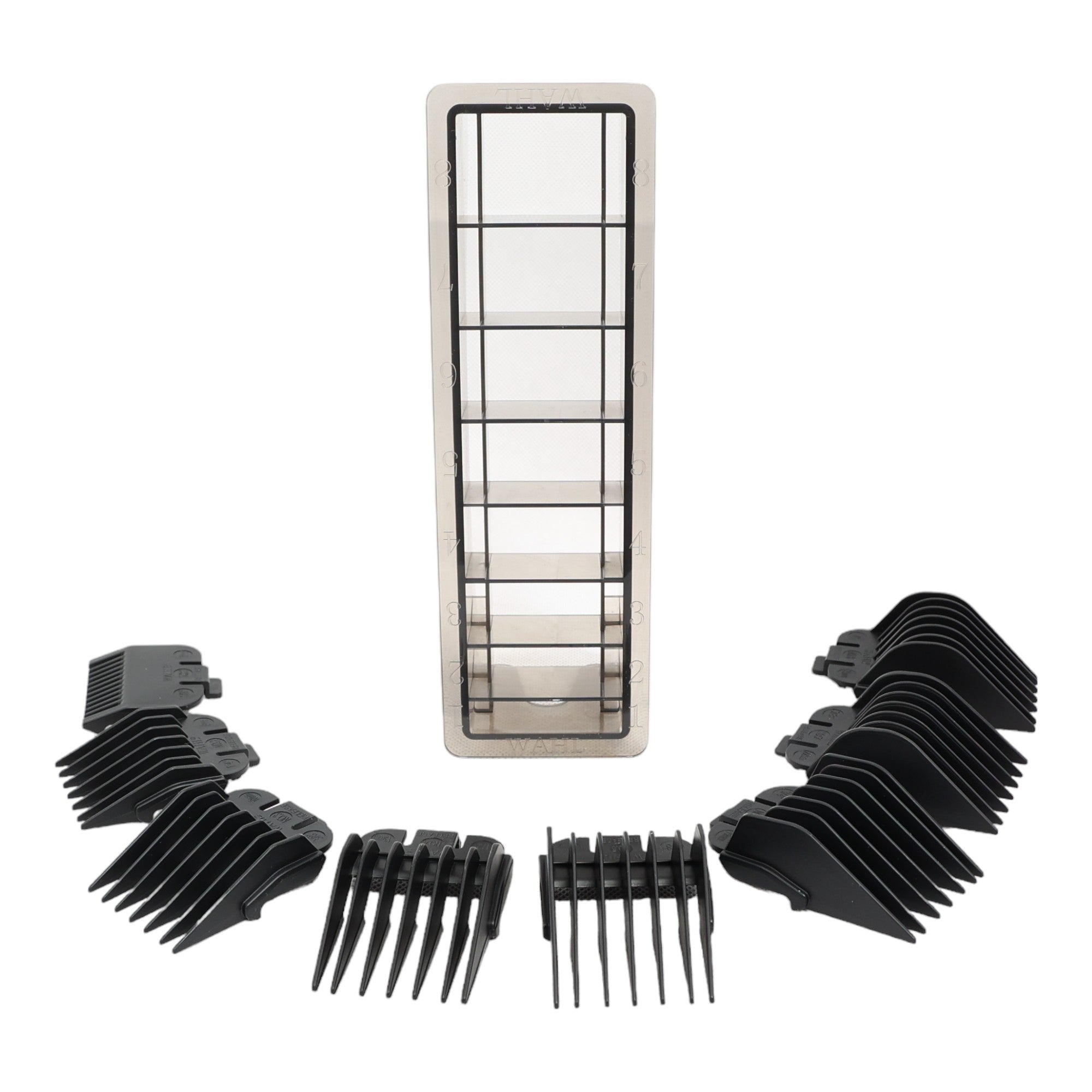 Wahl - Plastic Clipper Attachment Comb Guards Set Black 3170-801