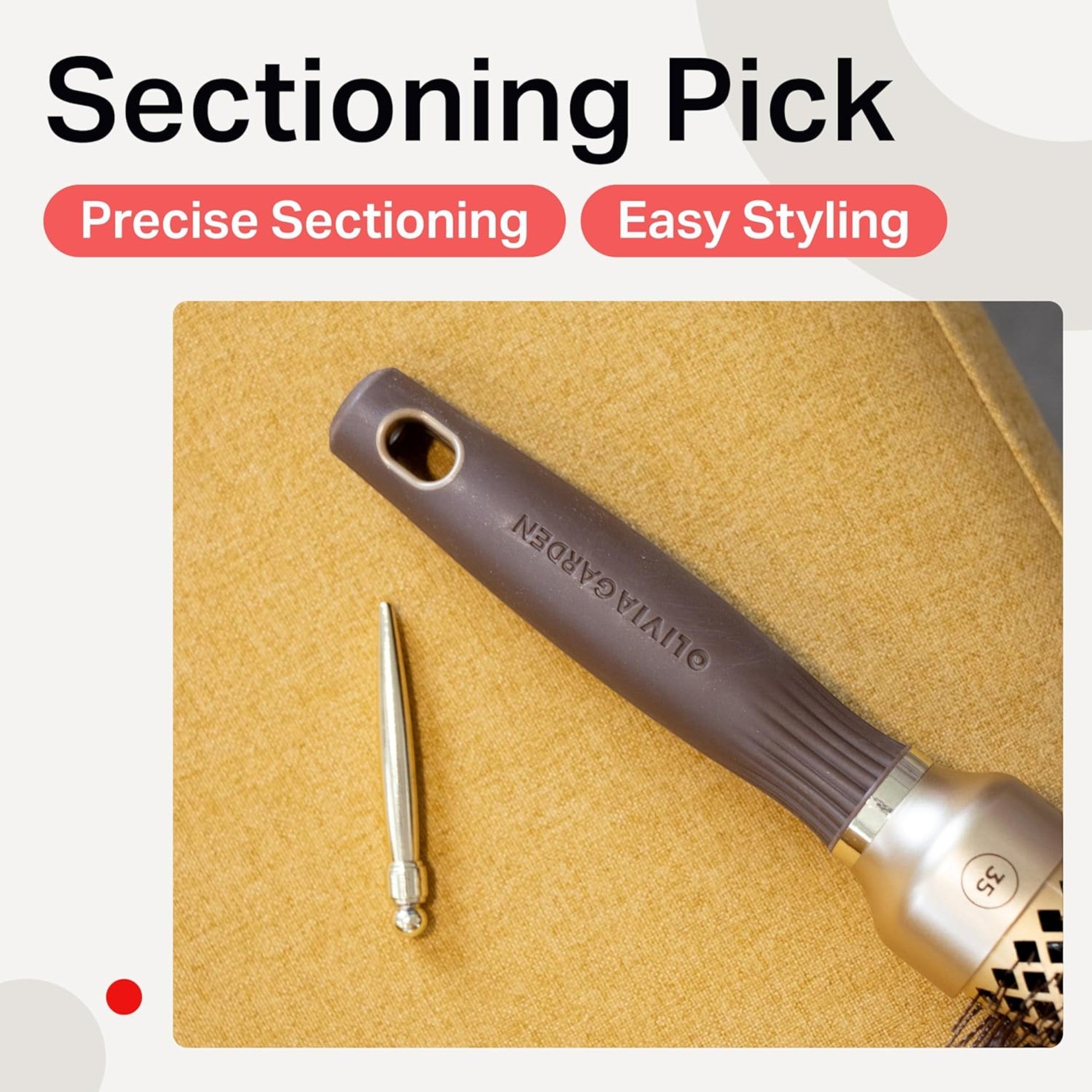 Olivia Garden - Expert Blowout Shine Wavy Bristles Gold & Brown 35mm