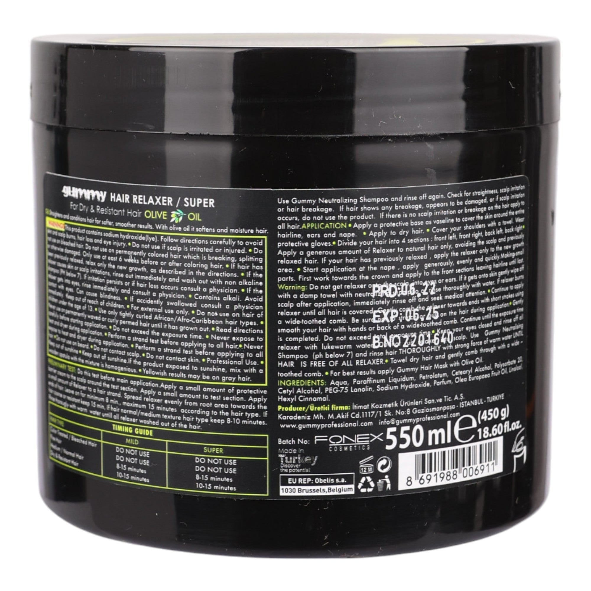 Gummy - Hair Relaxer Super Olive Oil 550ml