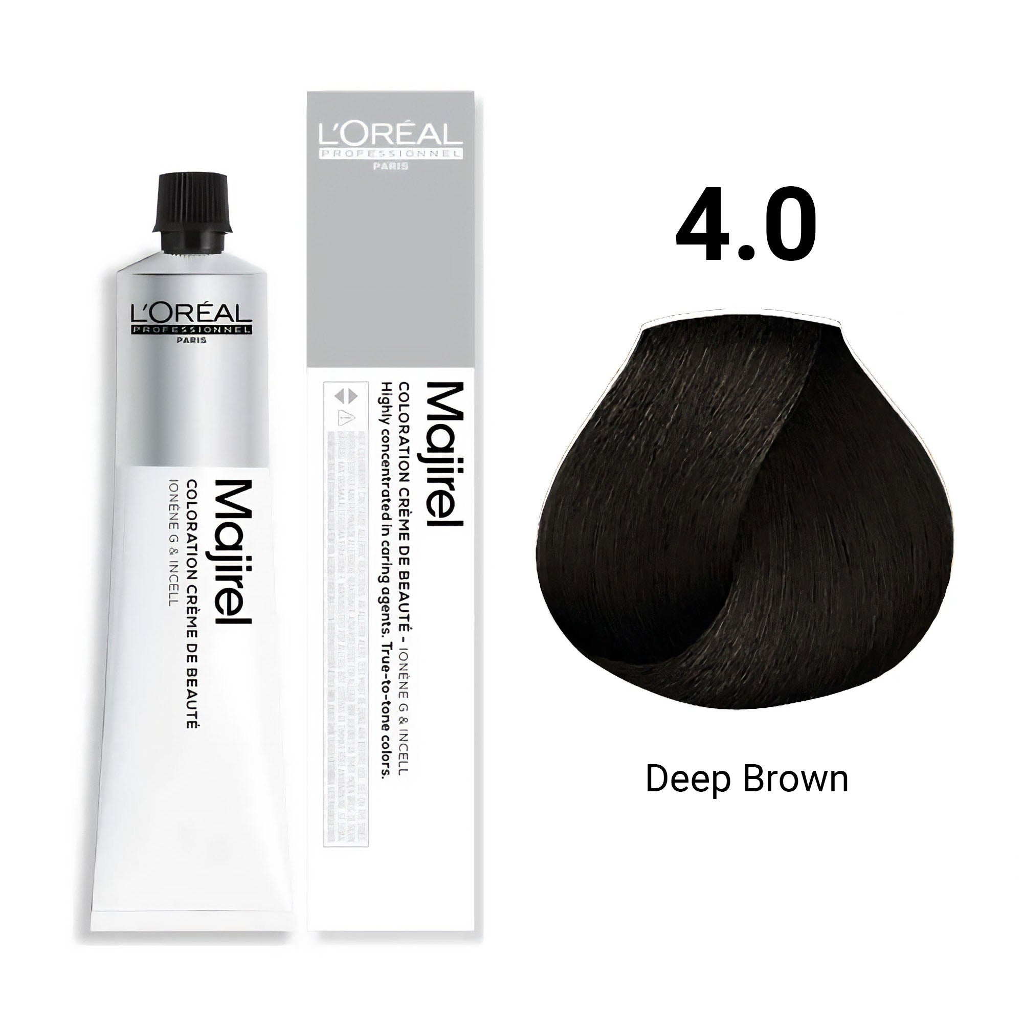 Loreal Professionnel - Majirel Permanent Hair Colour 4.0 Deep Brown 50ml