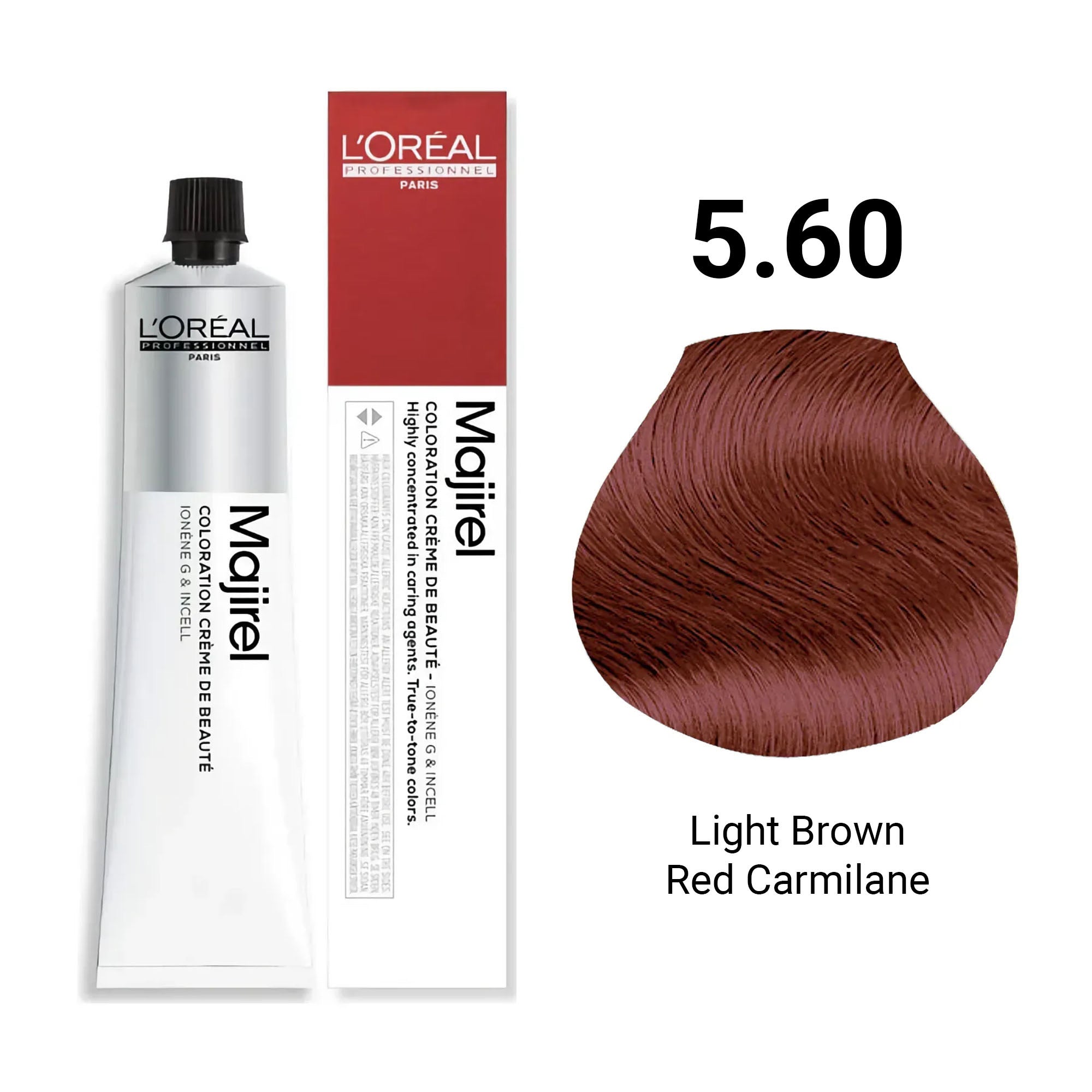 Loreal Professionnel - Majirel Permanent Hair Colour 5.60 Light Brown Red Carmilane 50ml