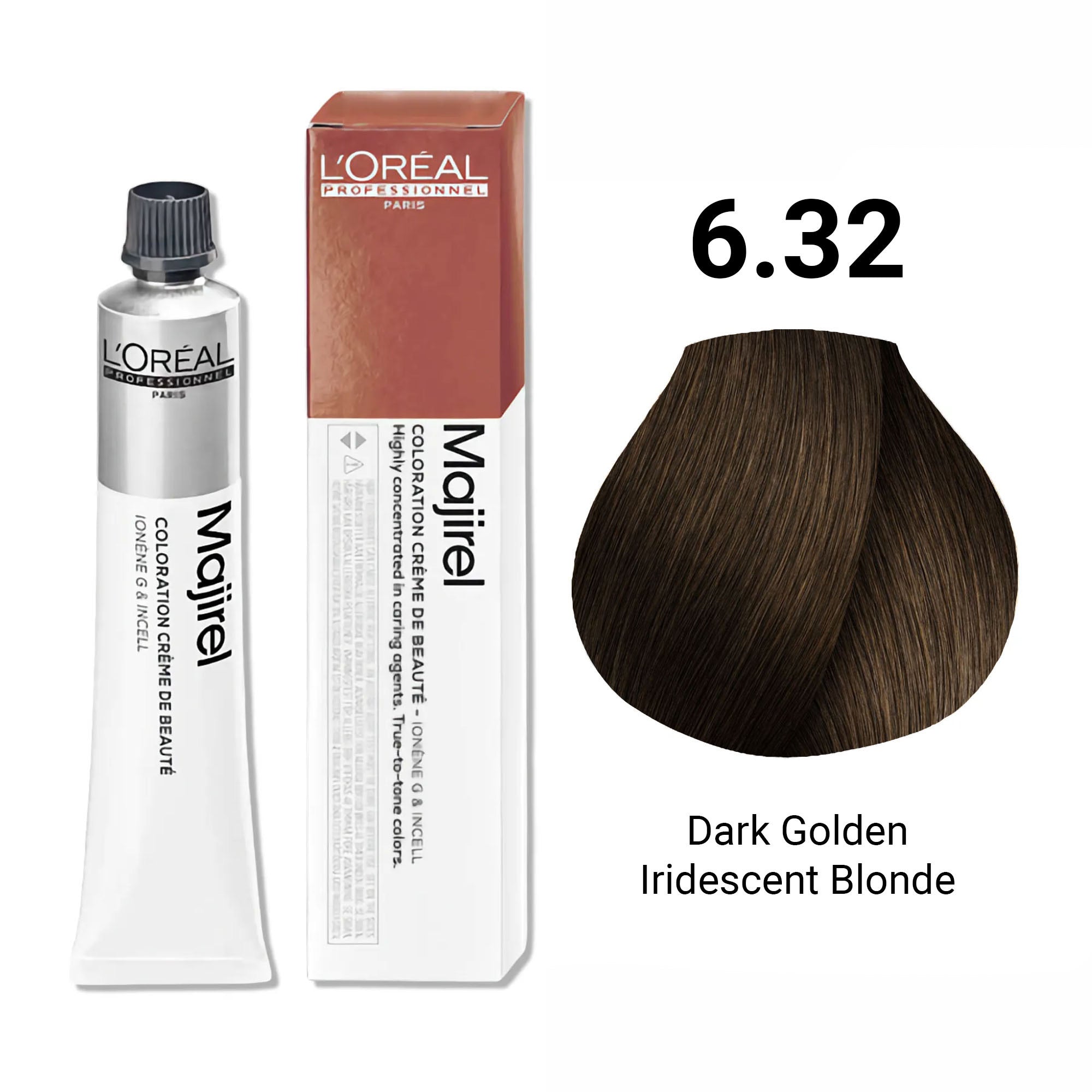 Loreal Professionnel - Majirel Permanent Hair Colour 6.32 Dark Golden Iridescent Blonde 50ml