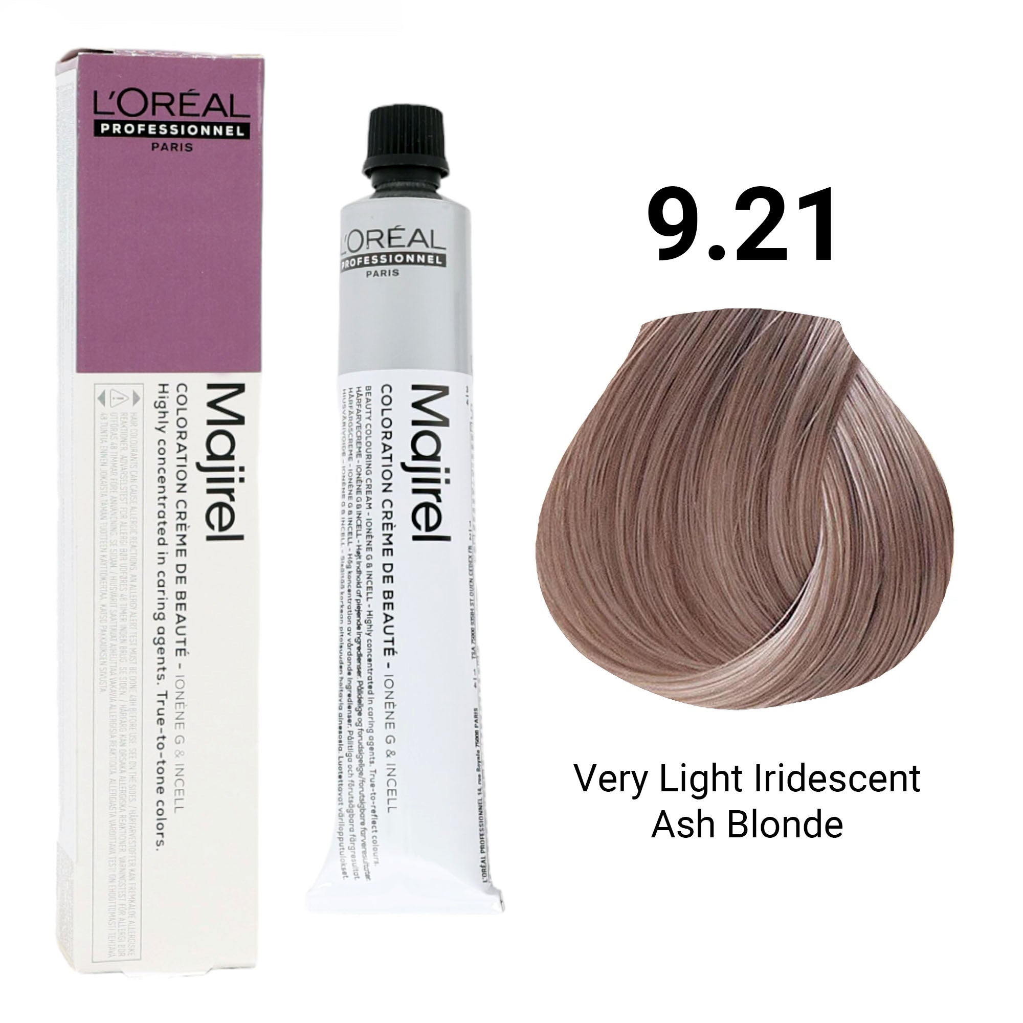 Loreal Professionnel - Majirel Permanent Hair Colour 9.21 Very Light Iridescent Ash Blonde 50ml