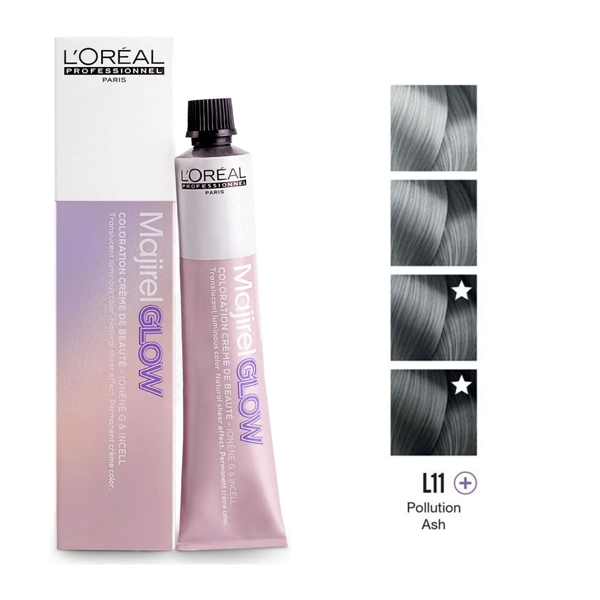 Loreal Professionnel - Majirel Glow Permanent Hair Colour Light .11 Pollution Ash 50ml