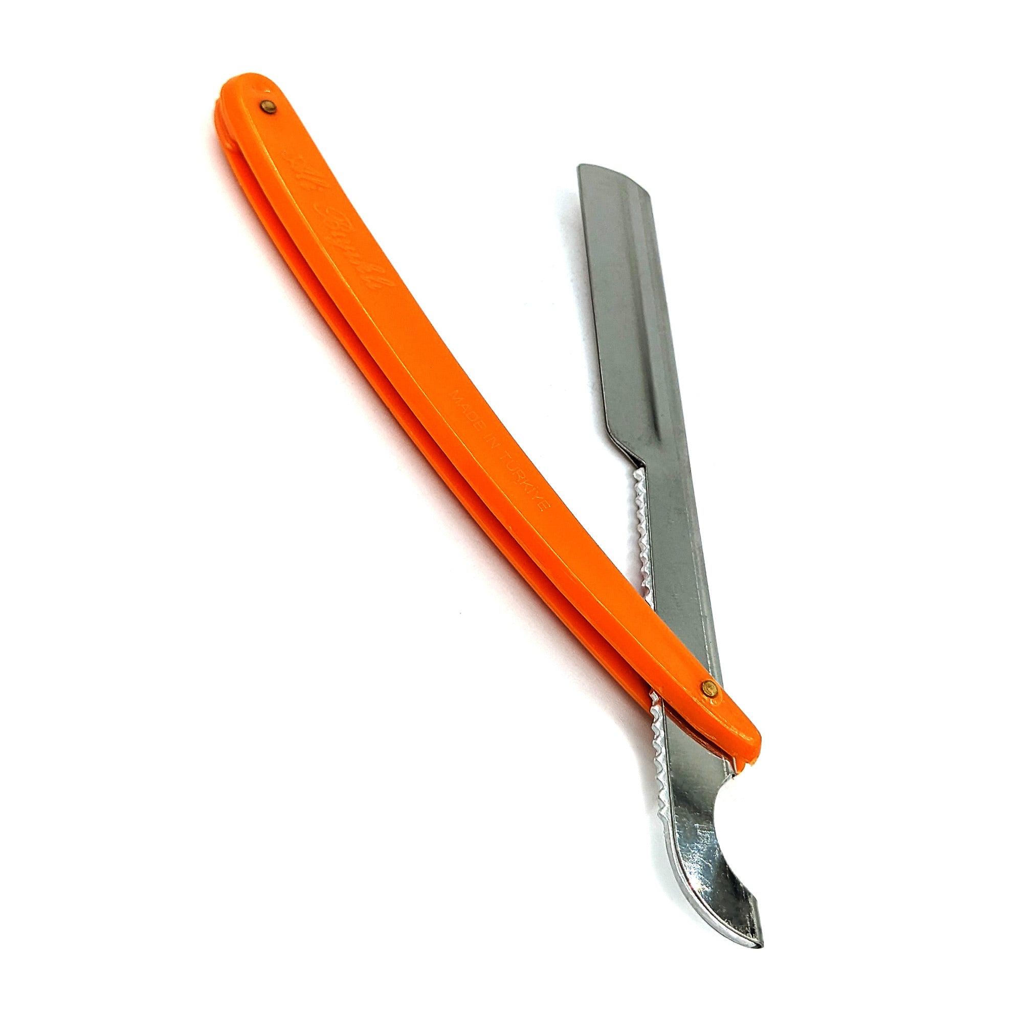 Ali Biyikli - Cut Throat Straight Razor Barber Style Orange 22cm