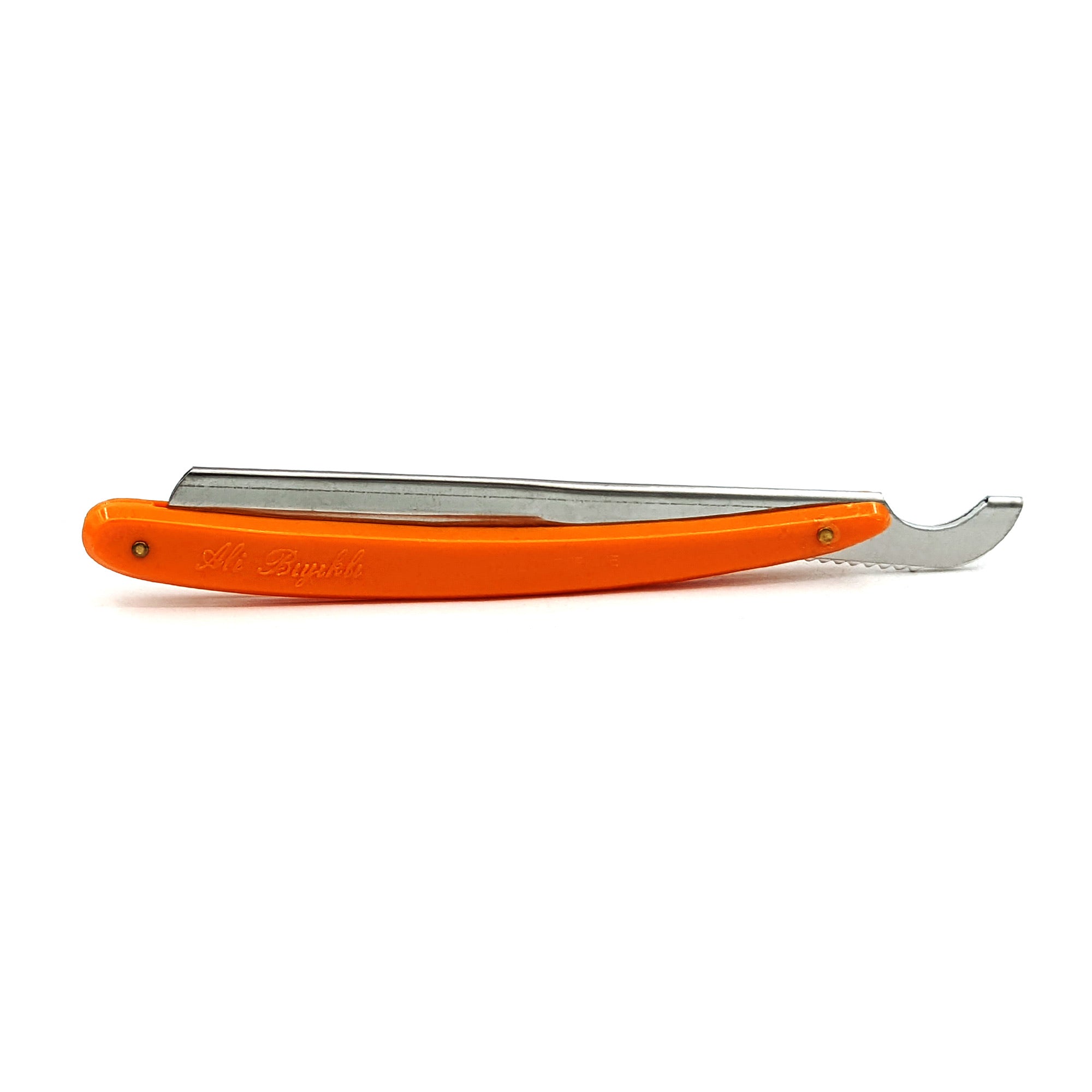 Ali Biyikli - Cut Throat Straight Razor Barber Style Orange 22cm