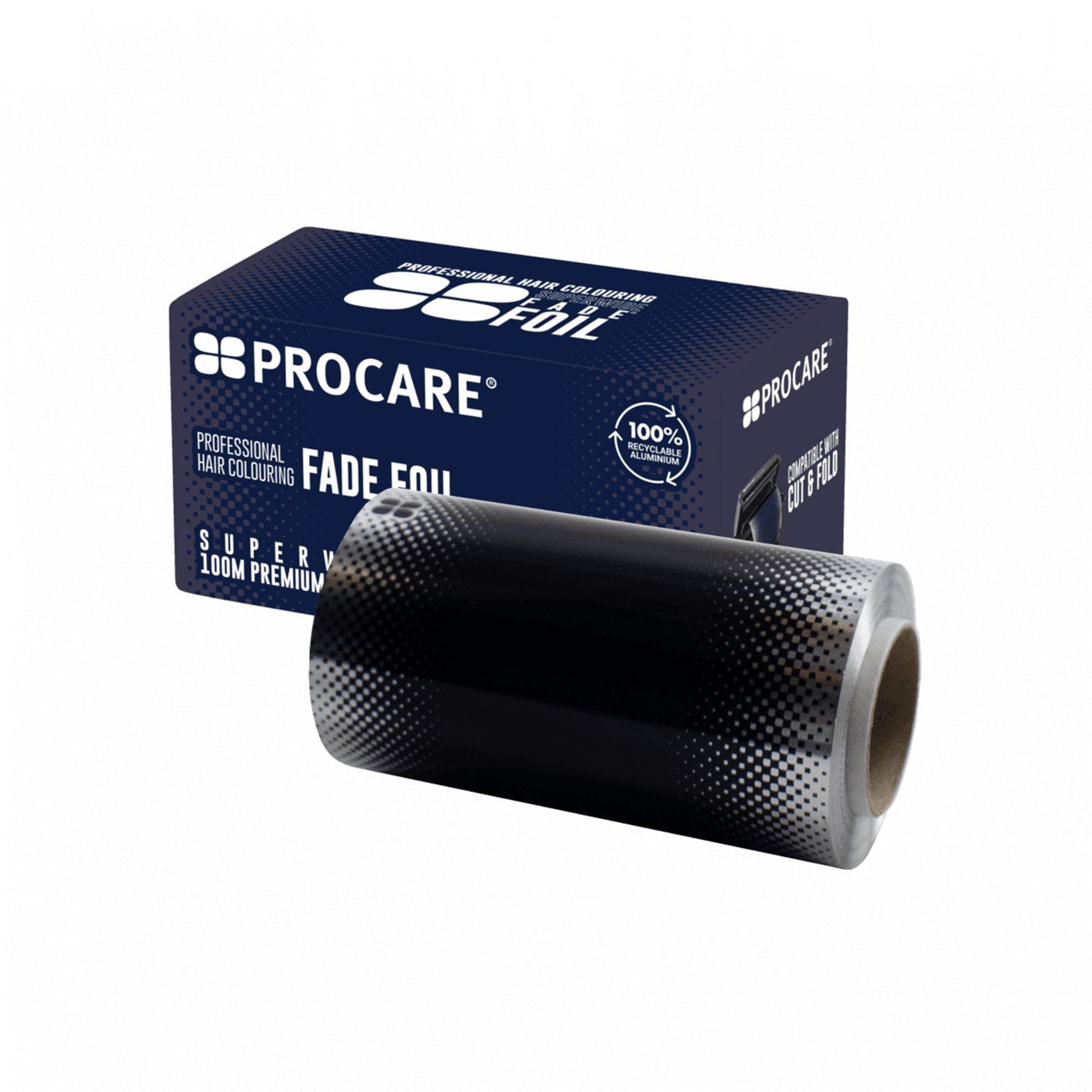 Procare - Premium Superwide Blue Fade Hair Foil Roll 120mm x 100m