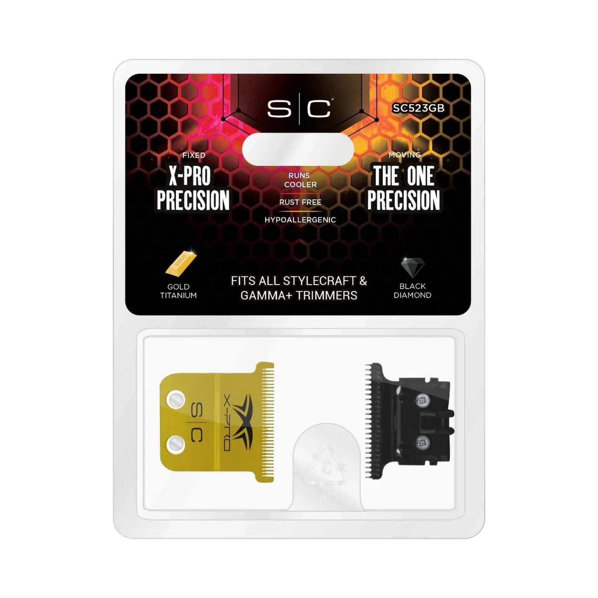 StyleCraft – SC Trimmer Blade Wide Gold X-Pro Fixed With THE ONE Movin