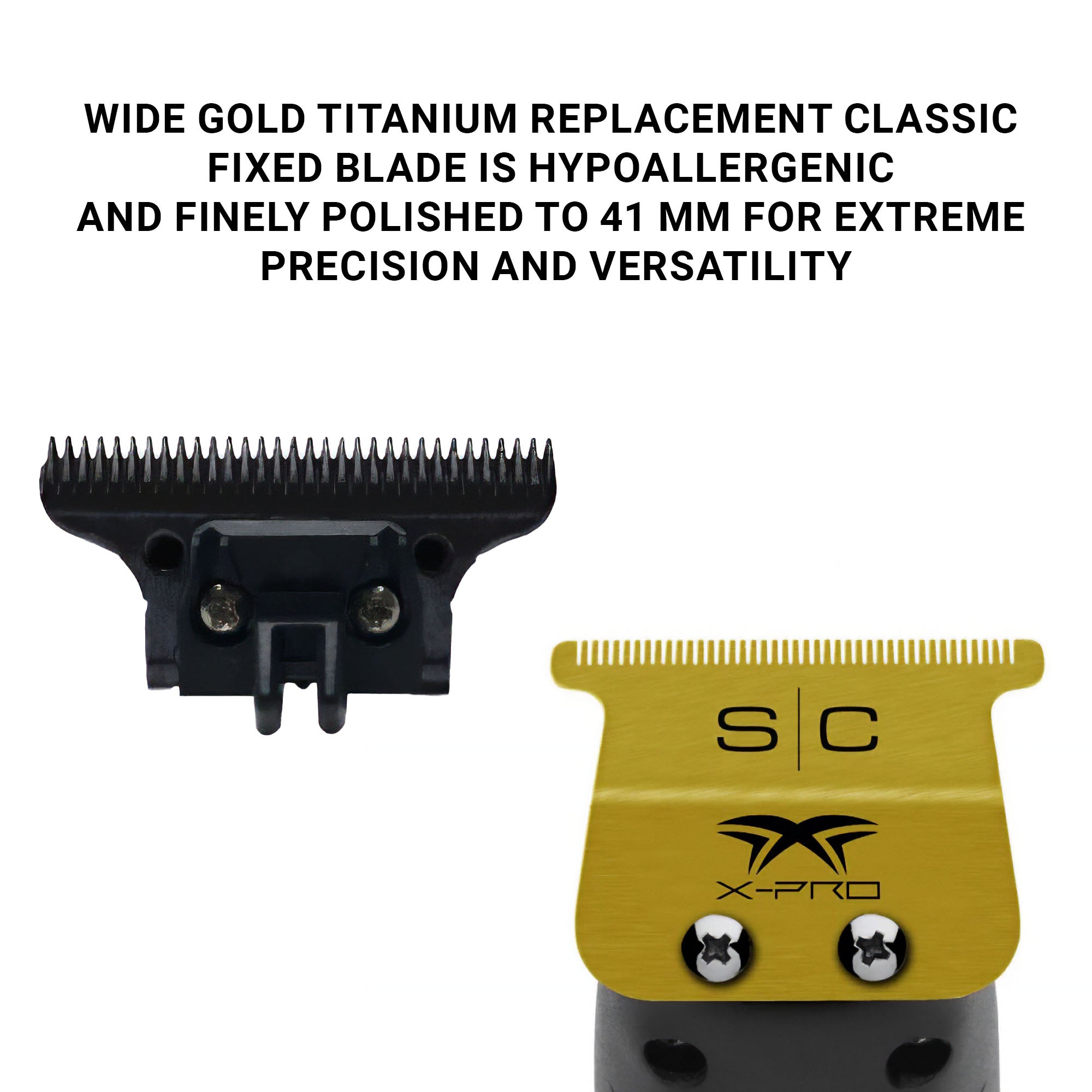 Stylecraft - SC Trimmer Blade Wide Gold X-Pro Fixed With THE ONE Moving DLC Deep Tooth Cutter