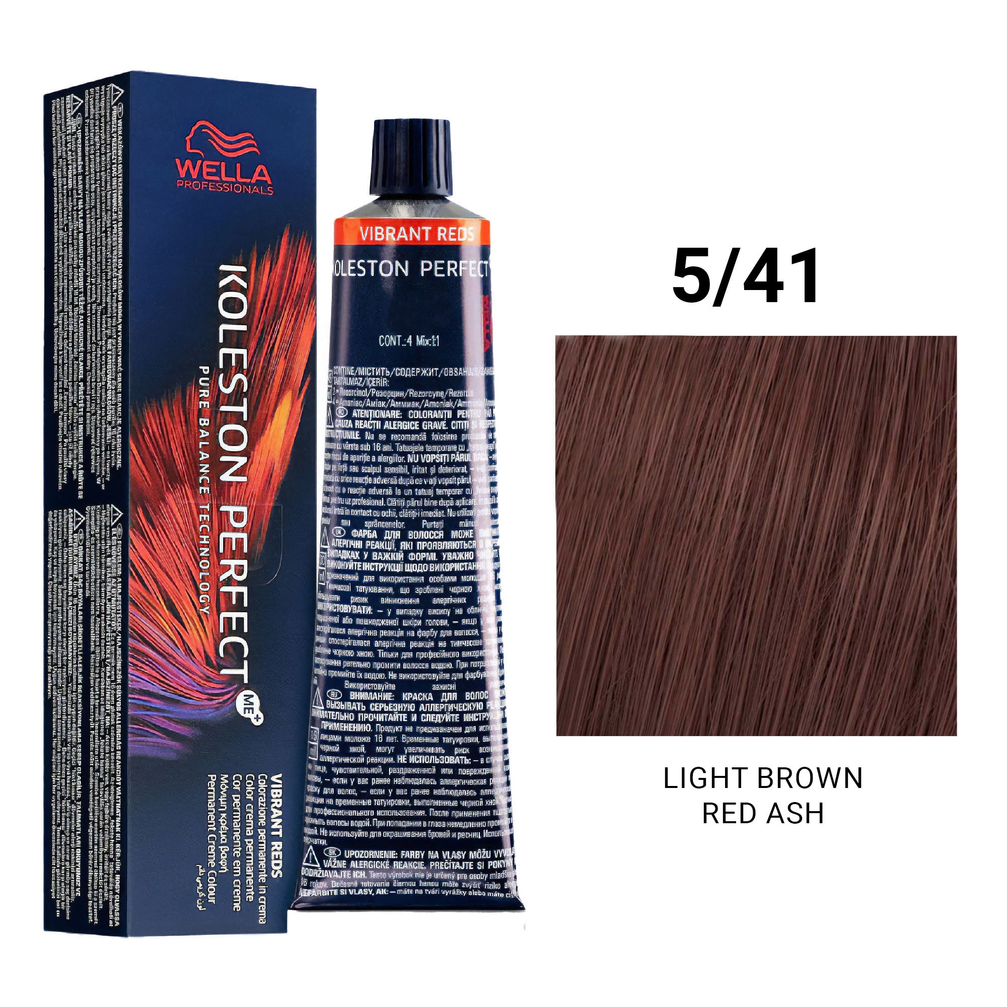 Wella Professionals - Koleston Perfect Me+ 5/41 Light Brown Red Ash 60ml