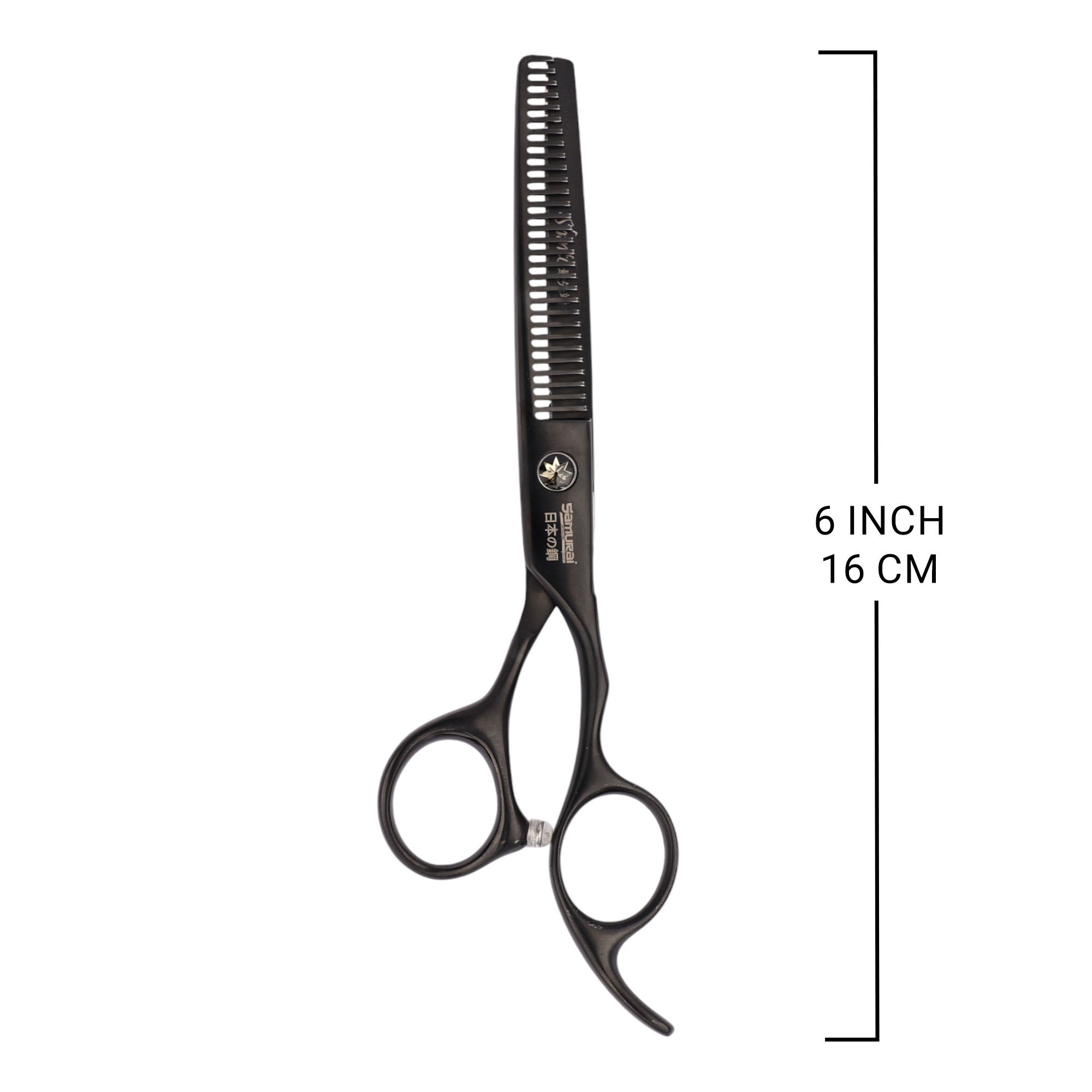 Samurai - 300-300BK Shinto Black Thinning Scissors 6 Inch (16cm)