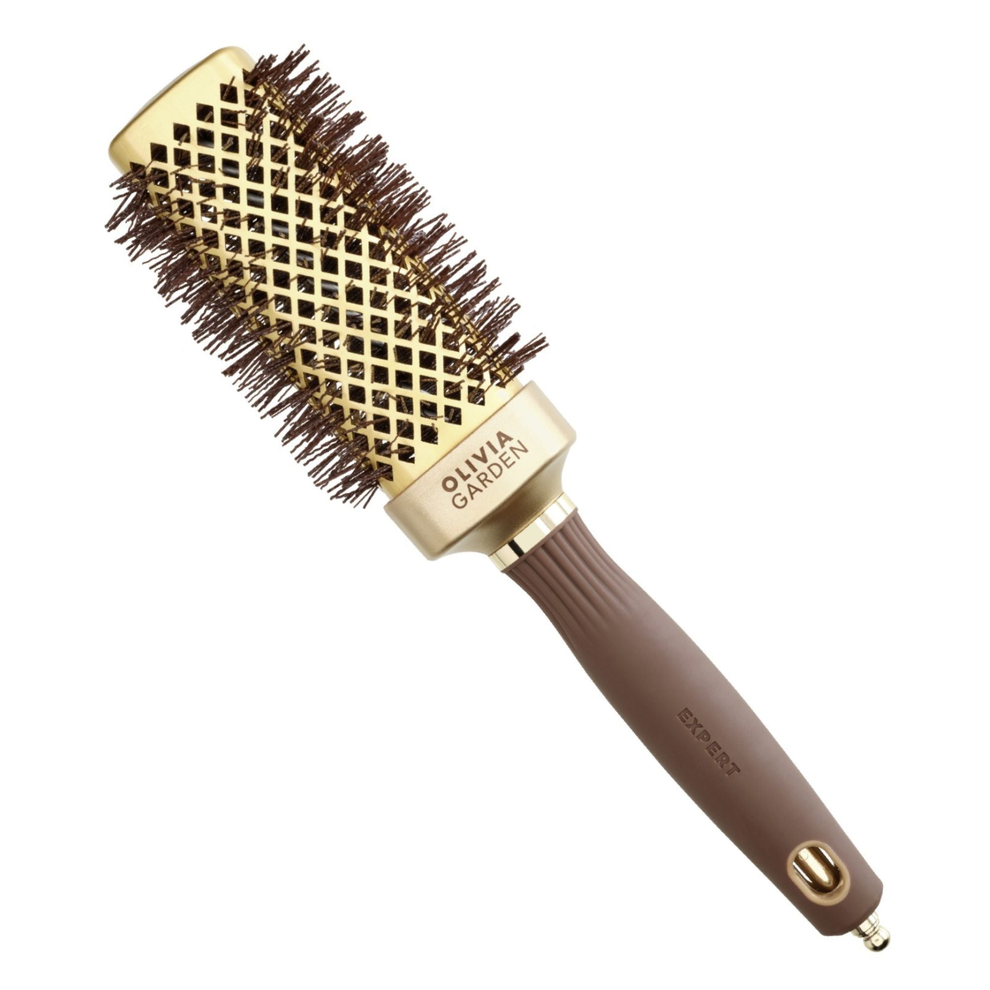 Olivia Garden - Expert Blowout Straight Wavy Bristles Gold & Brown 40mm