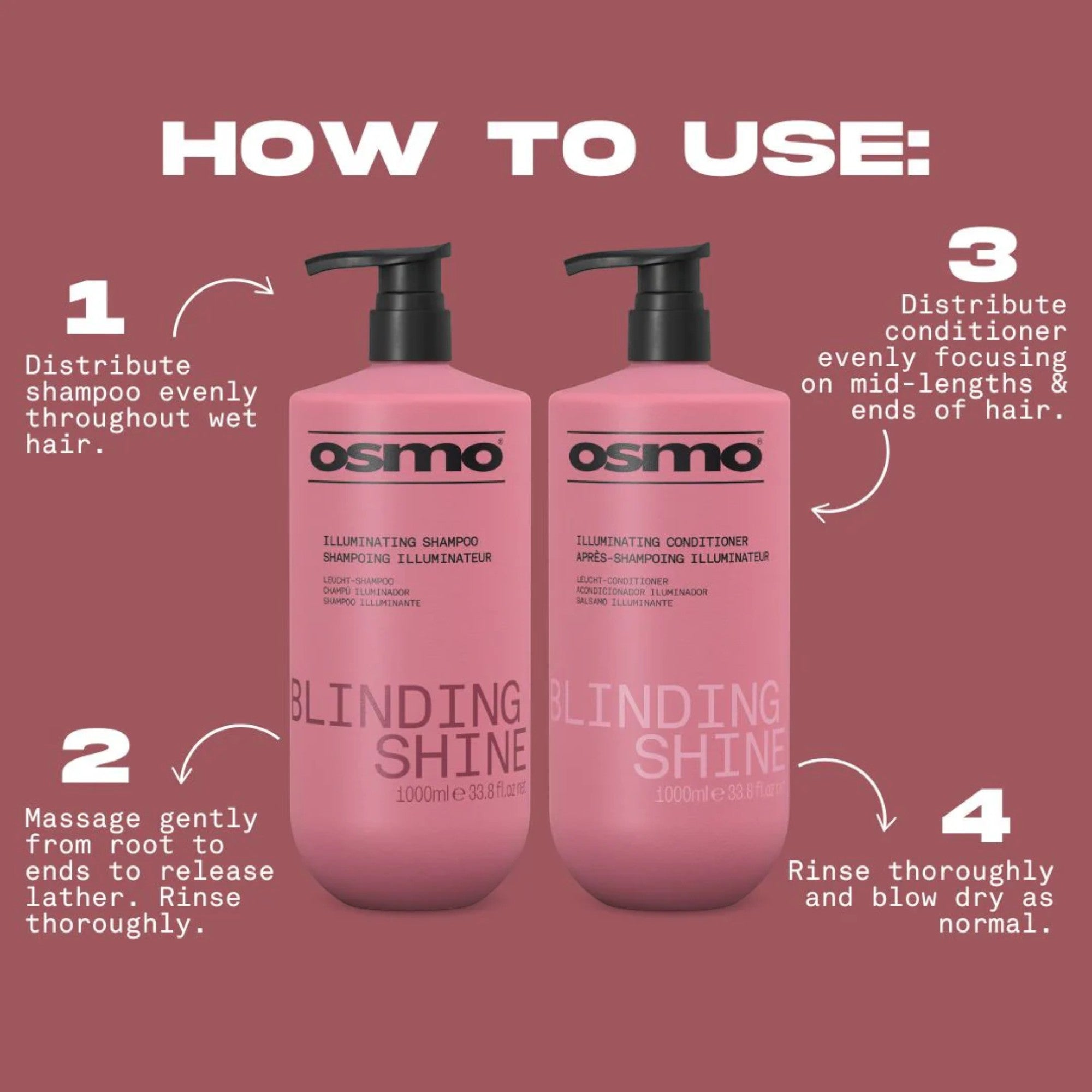 Osmo - DUO Blinding Shine Shampoo & Conditioner