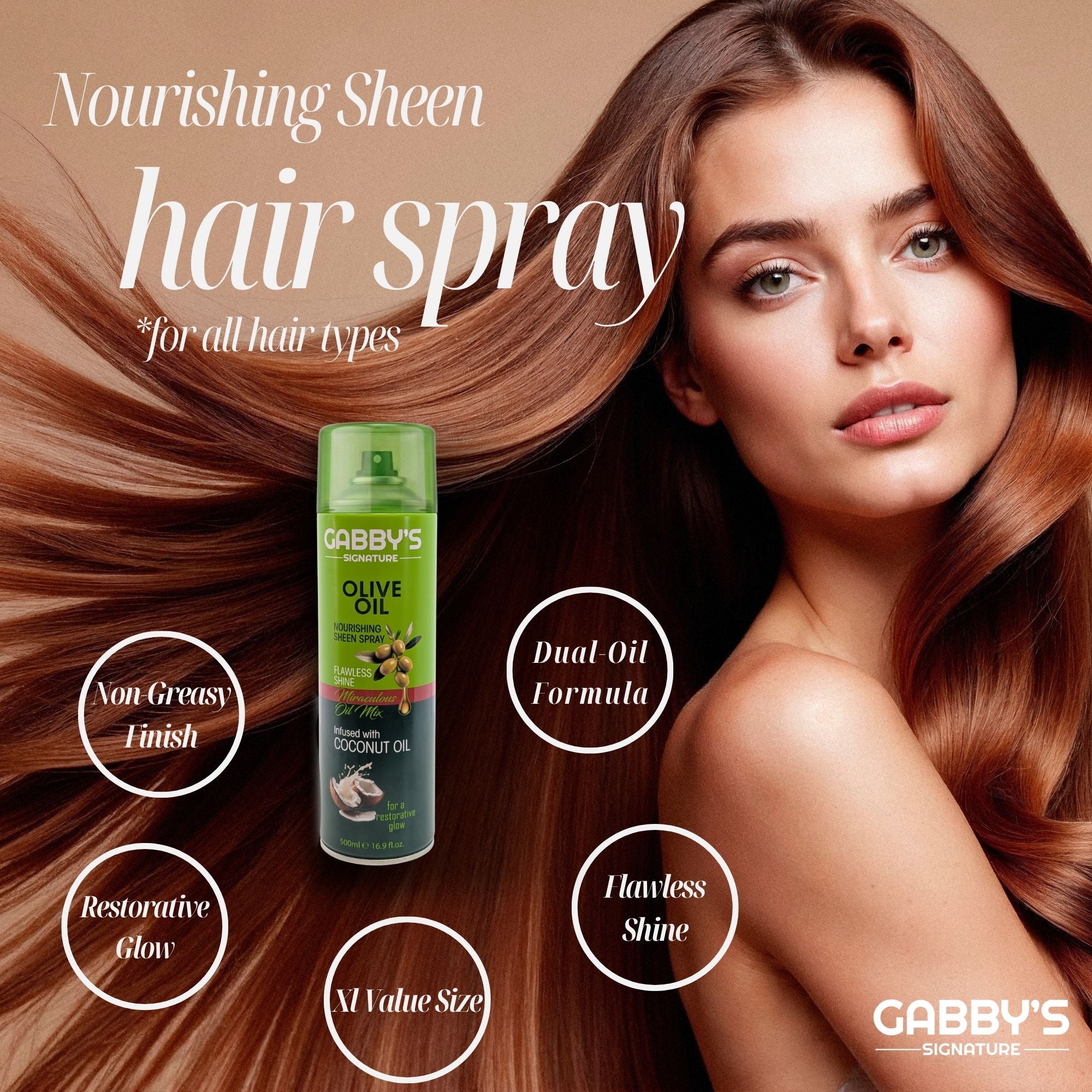 Gabby's Signature - Olive Oil Nourishing Sheen Hair Spray 500ml