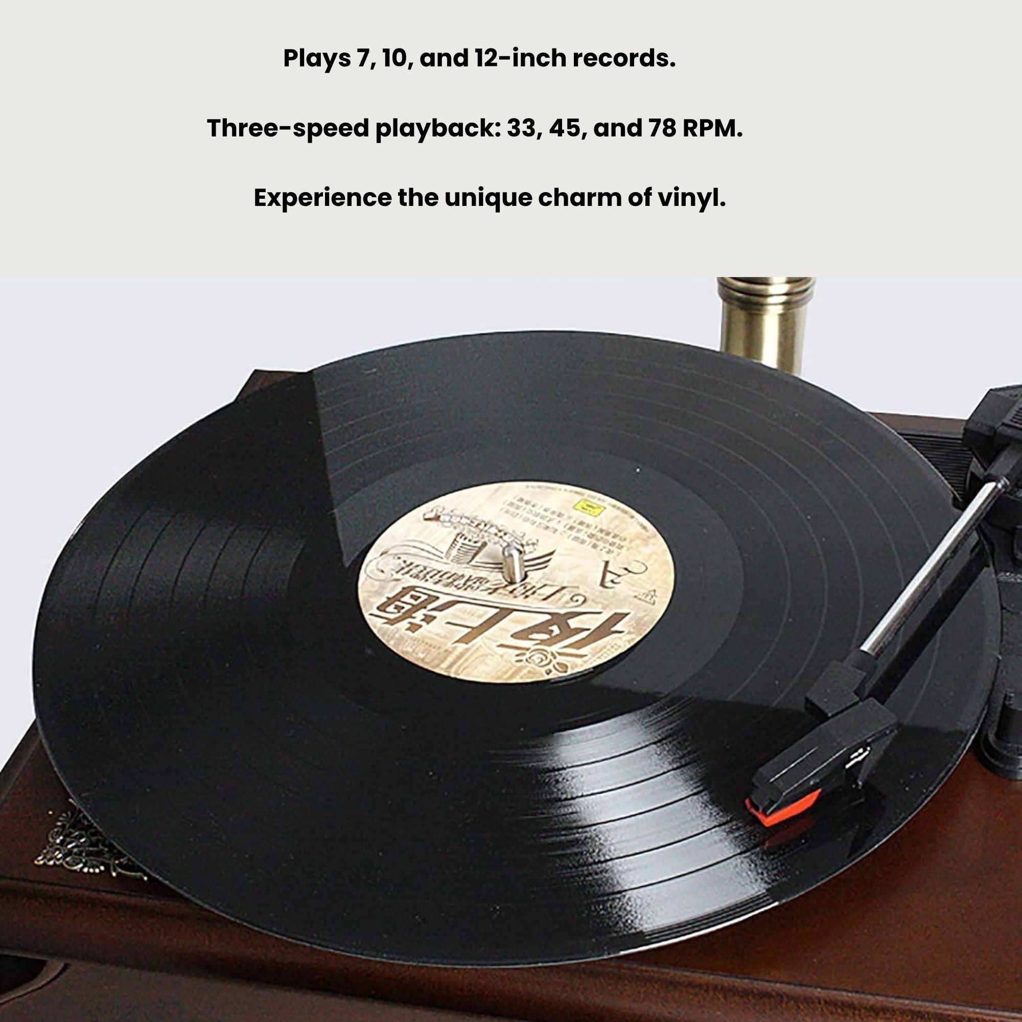 Eson - Vintage Style Gramophone Bluetooth & Vinyl Music System