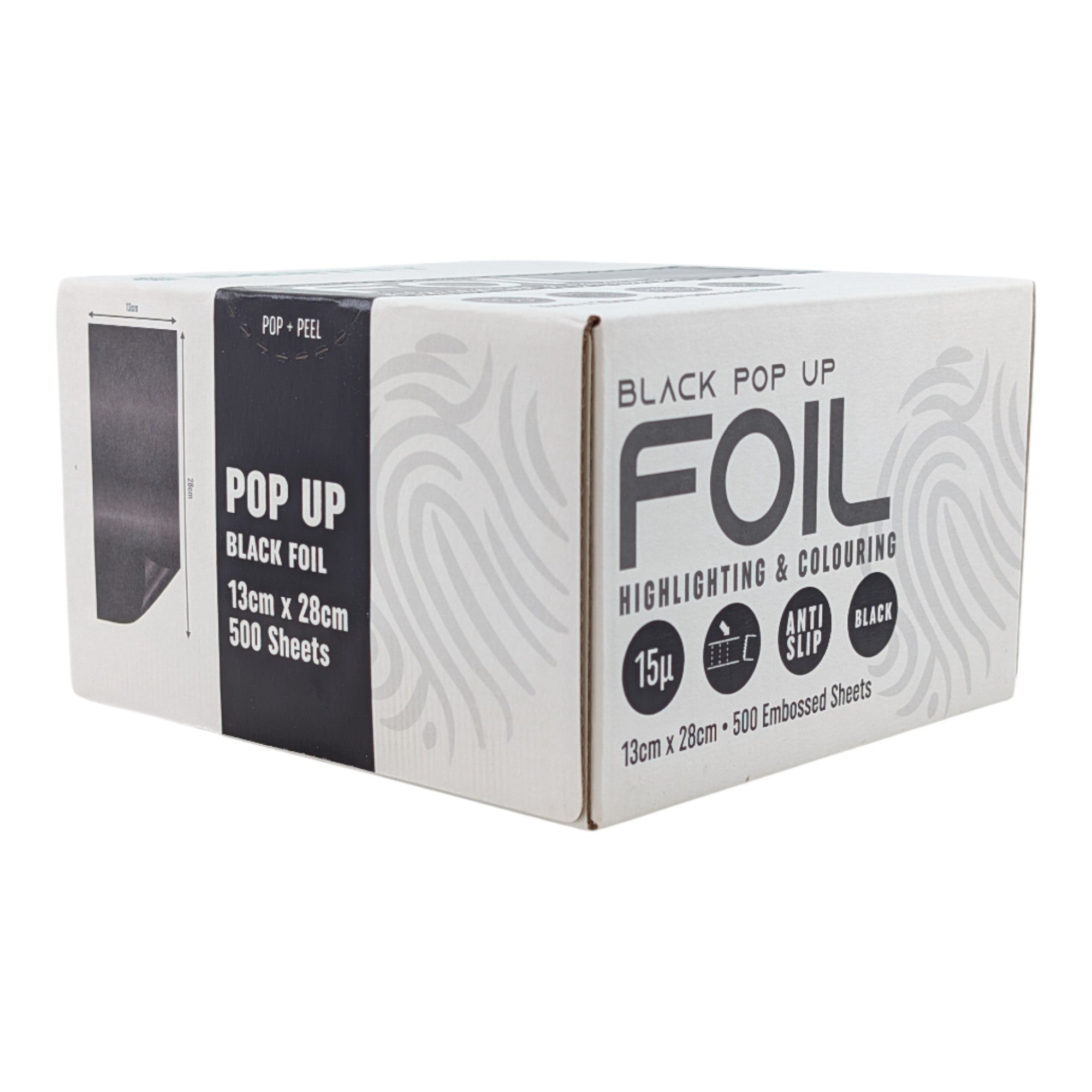 Identity - Pop Up Foil Embossed 130mm x 280mm (500 Sheets) - Matte Black