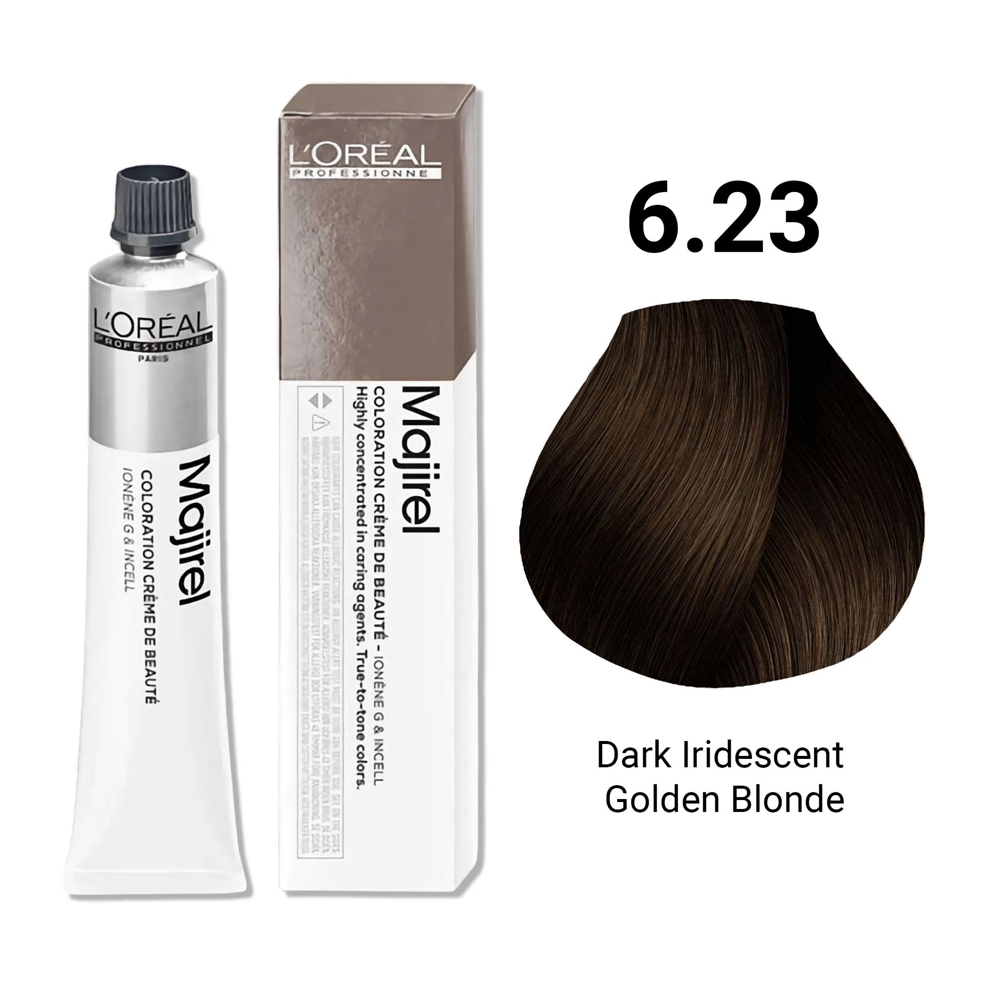 Loreal Professionnel - Majirel Permanent Hair Colour 6.23 Dark Iridescent Golden Blonde 50ml