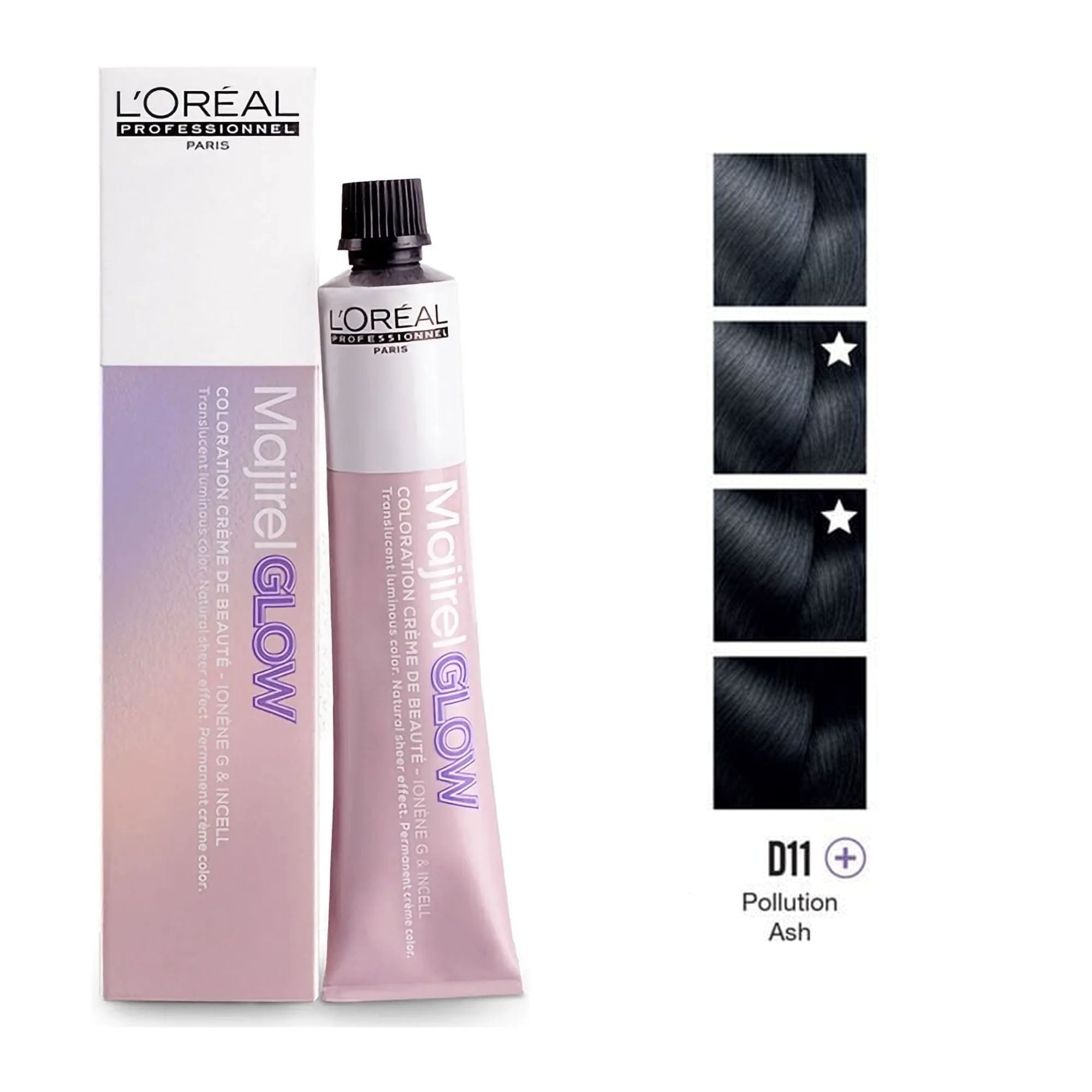 Loreal Professionnel - Majirel Glow Permanent Hair Colour Dark .11 Pollution Ash 50ml