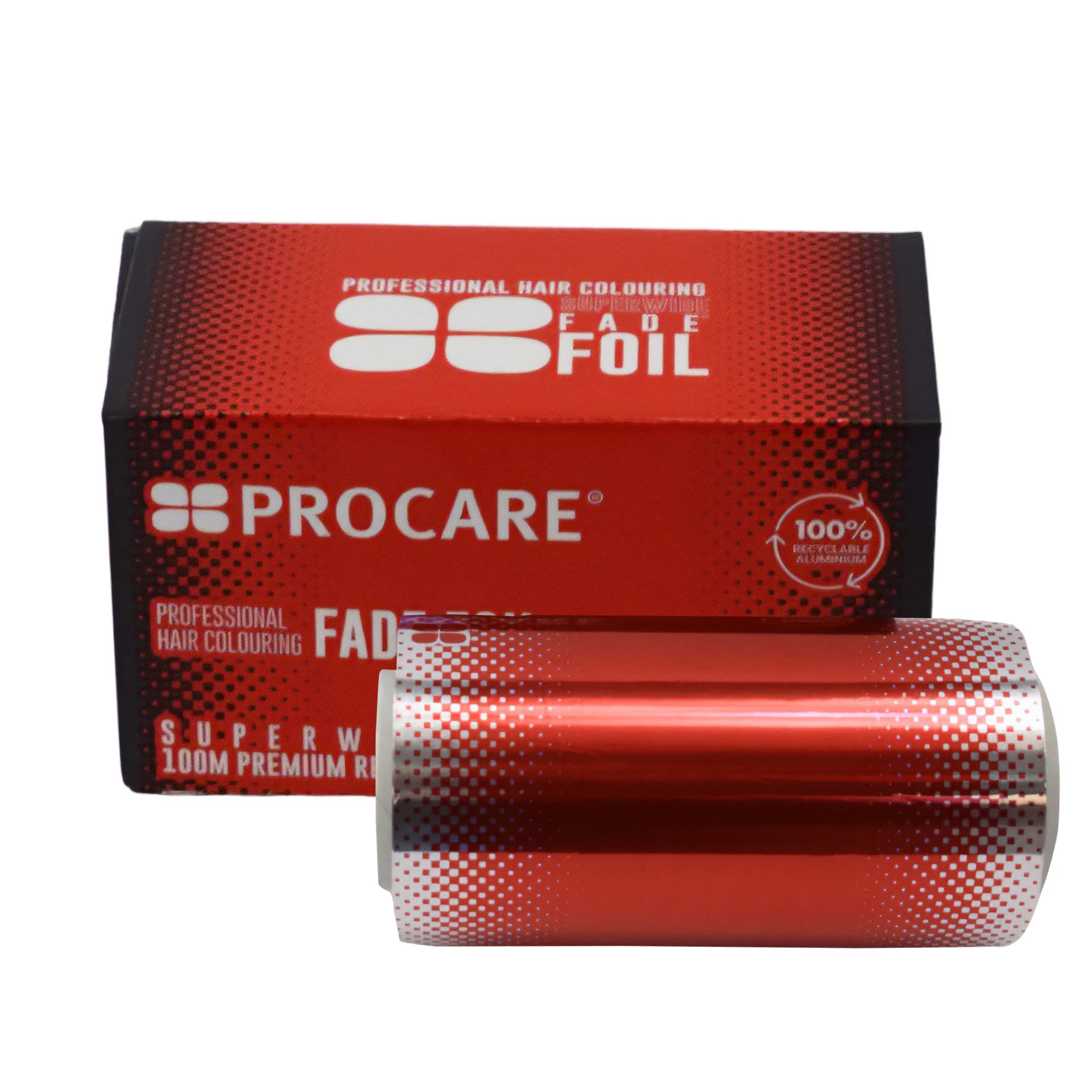 Procare - Premium Superwide Red Fade Hair Foil Roll 120mm x 100m