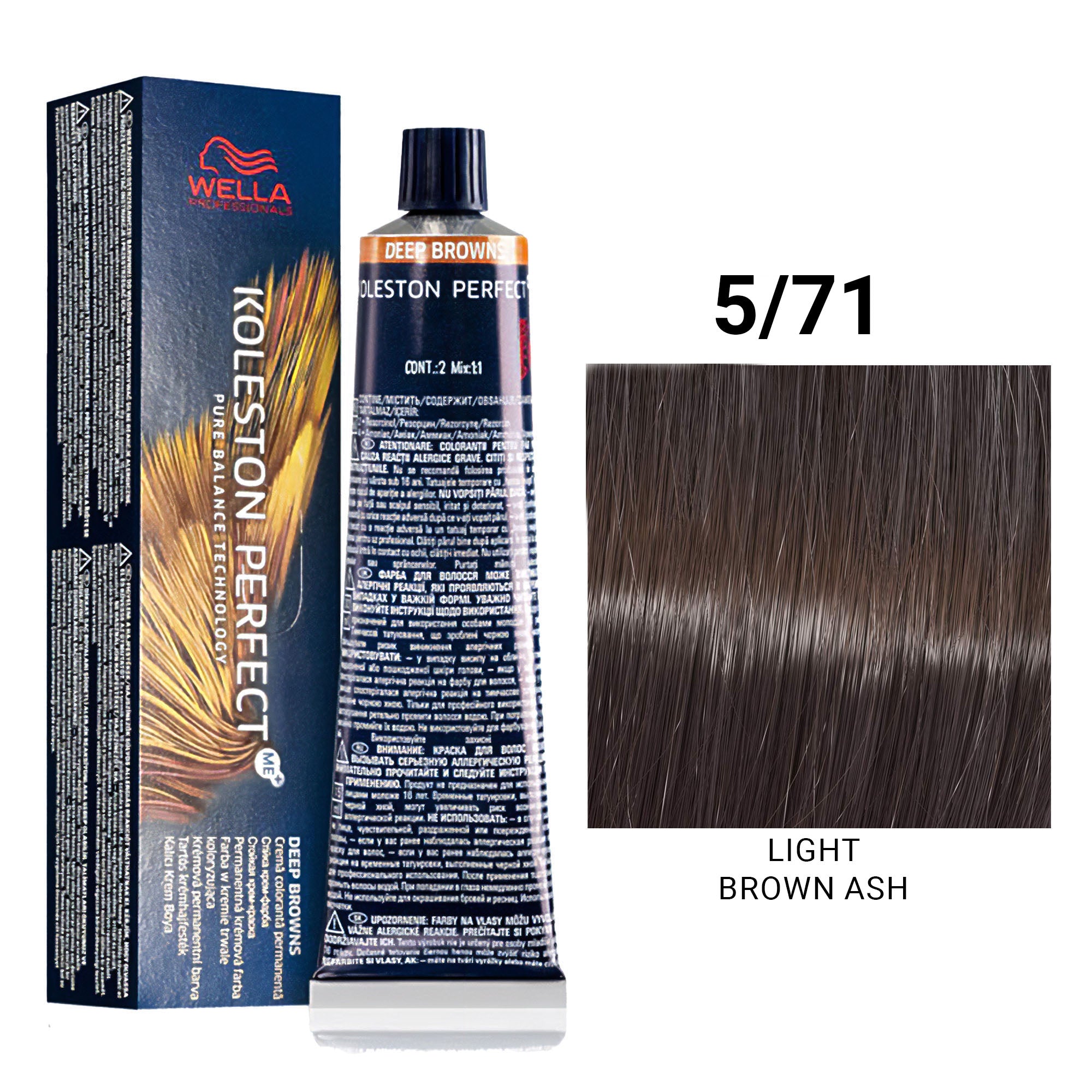 Wella Professionals - Koleston Perfect Me+ 5/71 Light Brown Ash 60ml