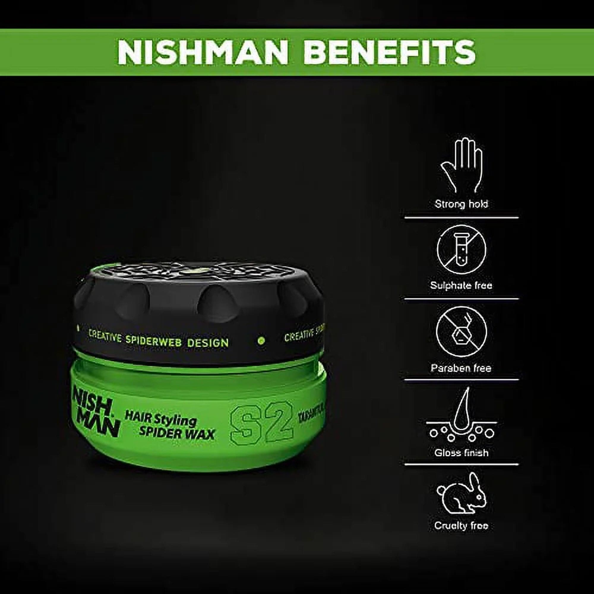 Nishman - Hair Styling Spider Wax S2 Tarantula 150ml