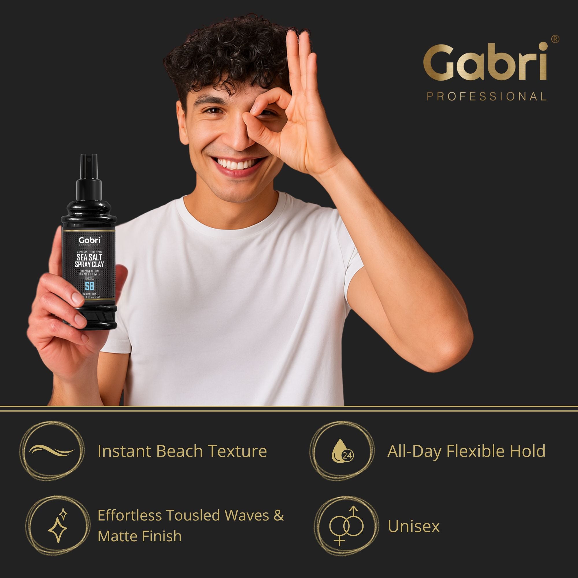 Gabri Professional - Sea Salt Spray Clay S8 Natural Look 250ml