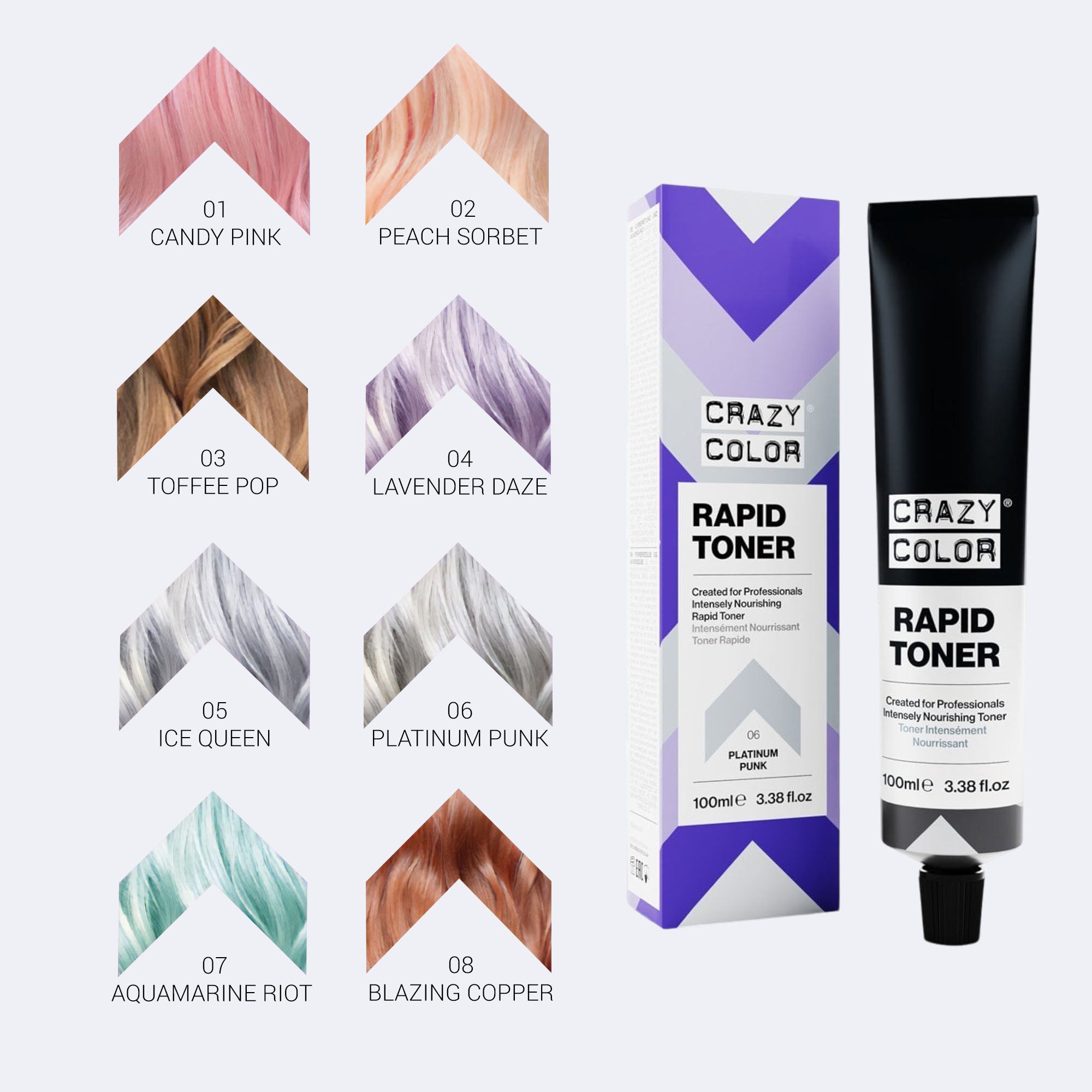 Crazy Color - Rapid Toner Platinum Punk 06 100ml