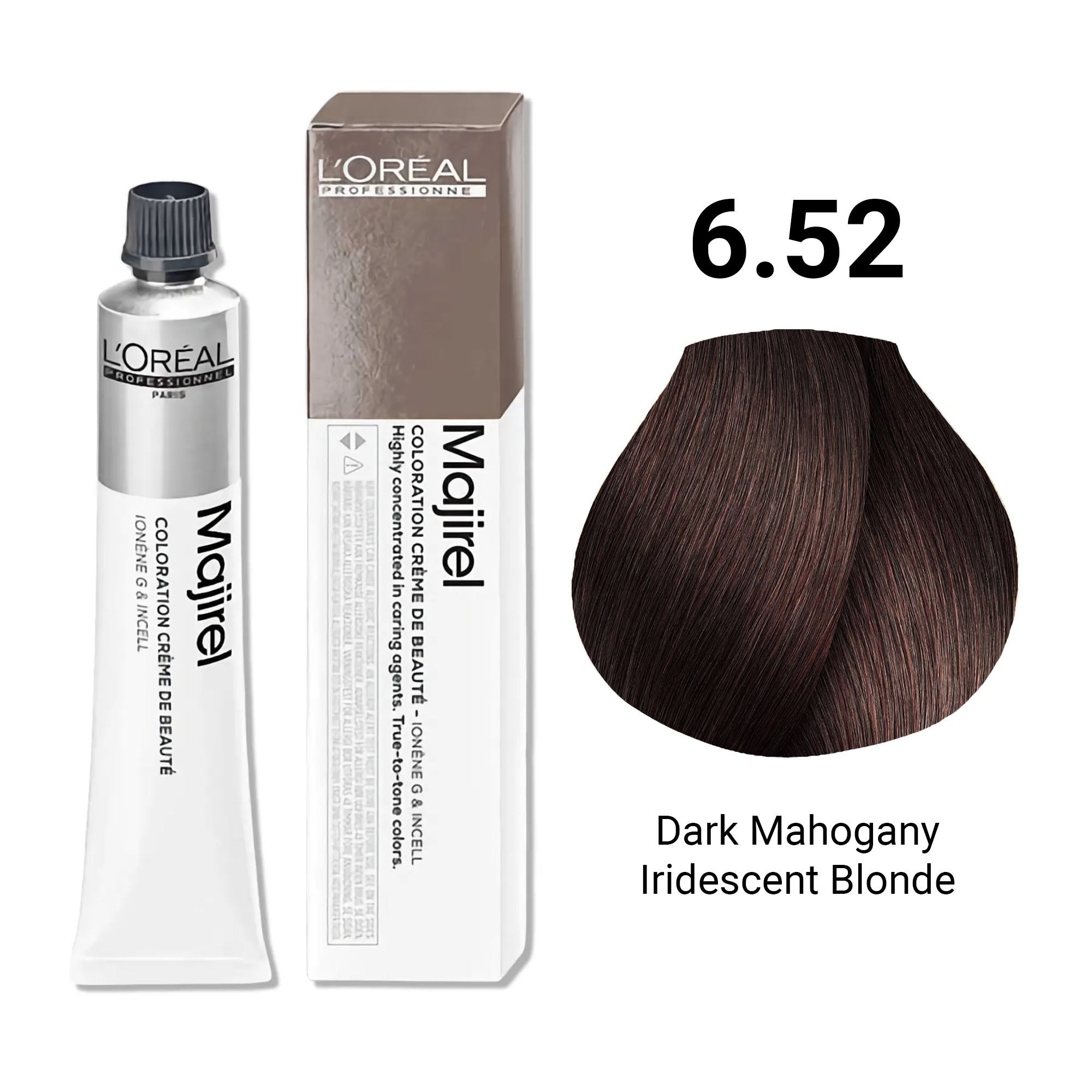 Loreal Professionnel - Majirel Permanent Hair Colour 6.52 Dark Mahogany Iridescent Blonde 50ml