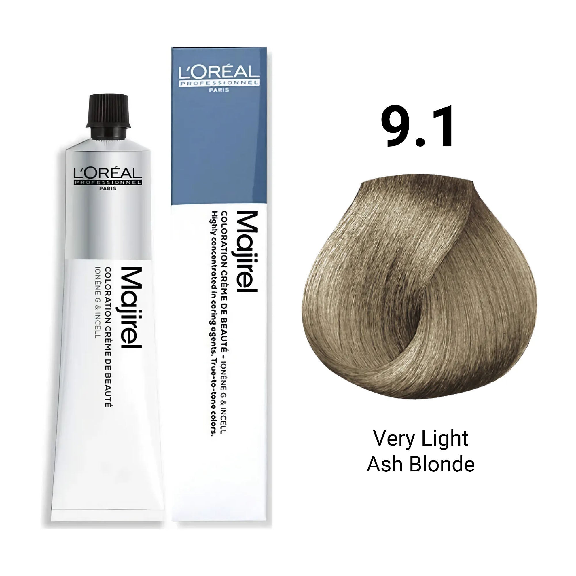 Loreal Professionnel - Majirel Permanent Hair Colour 9.1 Very Light Ash Blonde 50ml