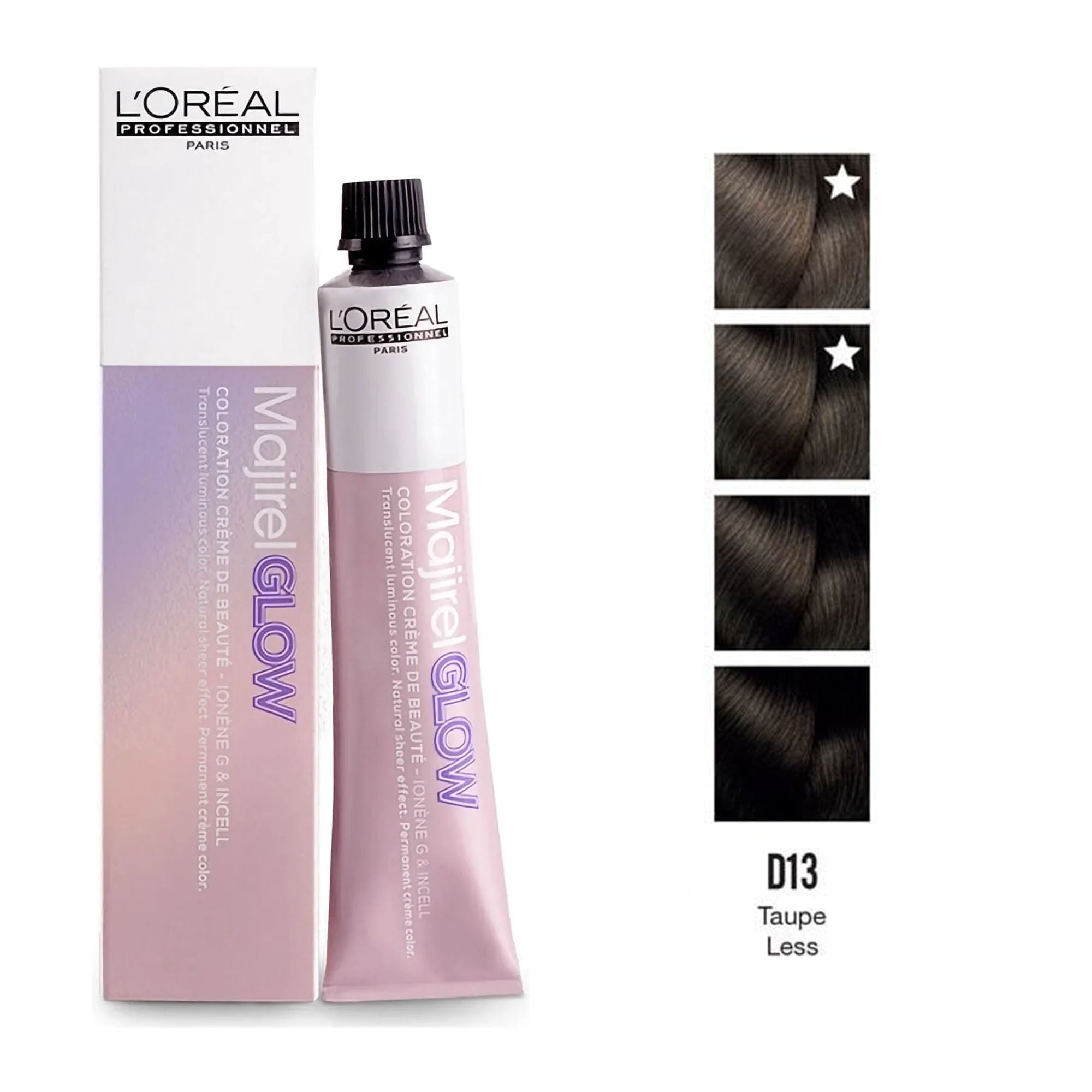 Loreal Professionnel - Majirel Glow Permanent Hair Colour Dark .13 Taupe Less 50ml