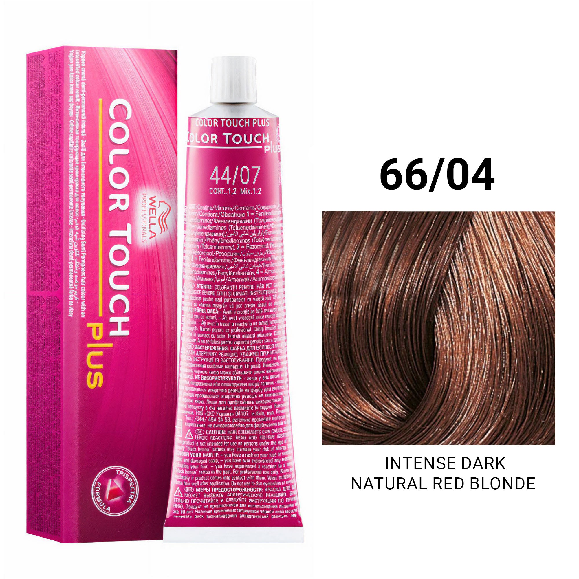 Wella Professionals - Color Touch Plus 66/04 Intense Dark Natural Red Blonde 60ml