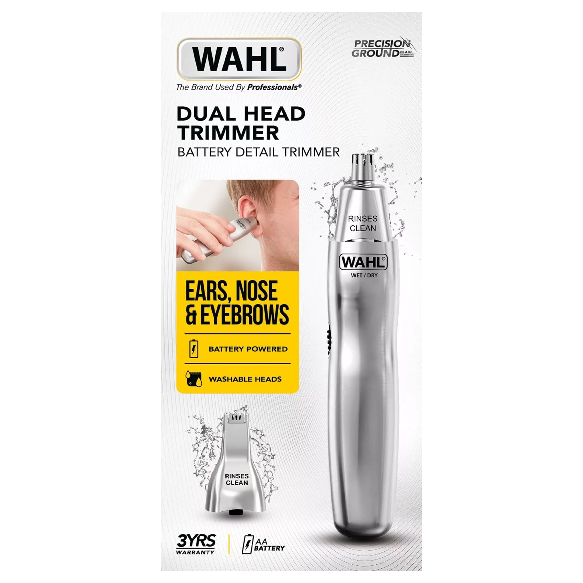 Wahl - 2 in 1 Brow, Ear & Nose Hair Trimmer