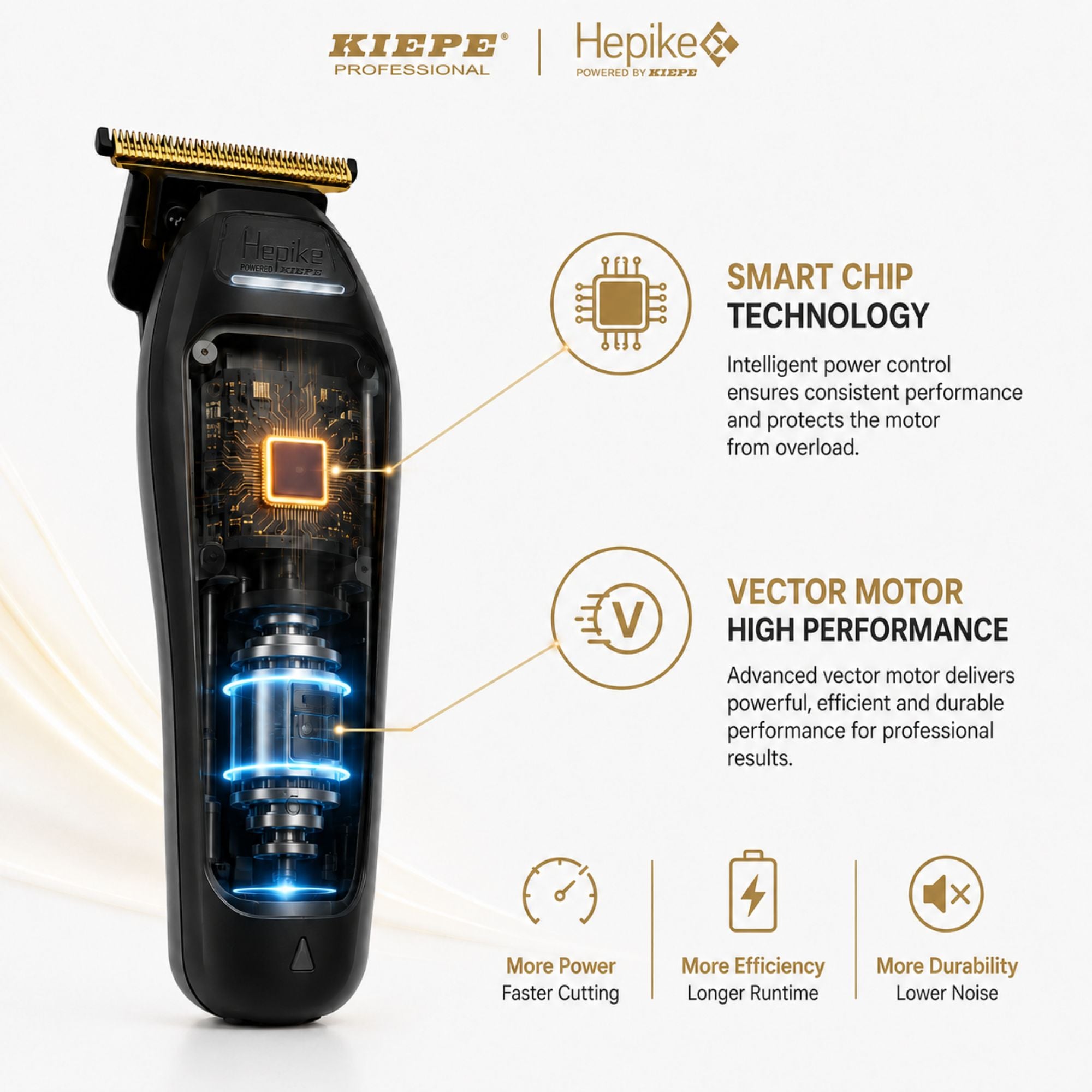 Kiepe - Hepike Powered Trimmer Gold Cordless 6361
