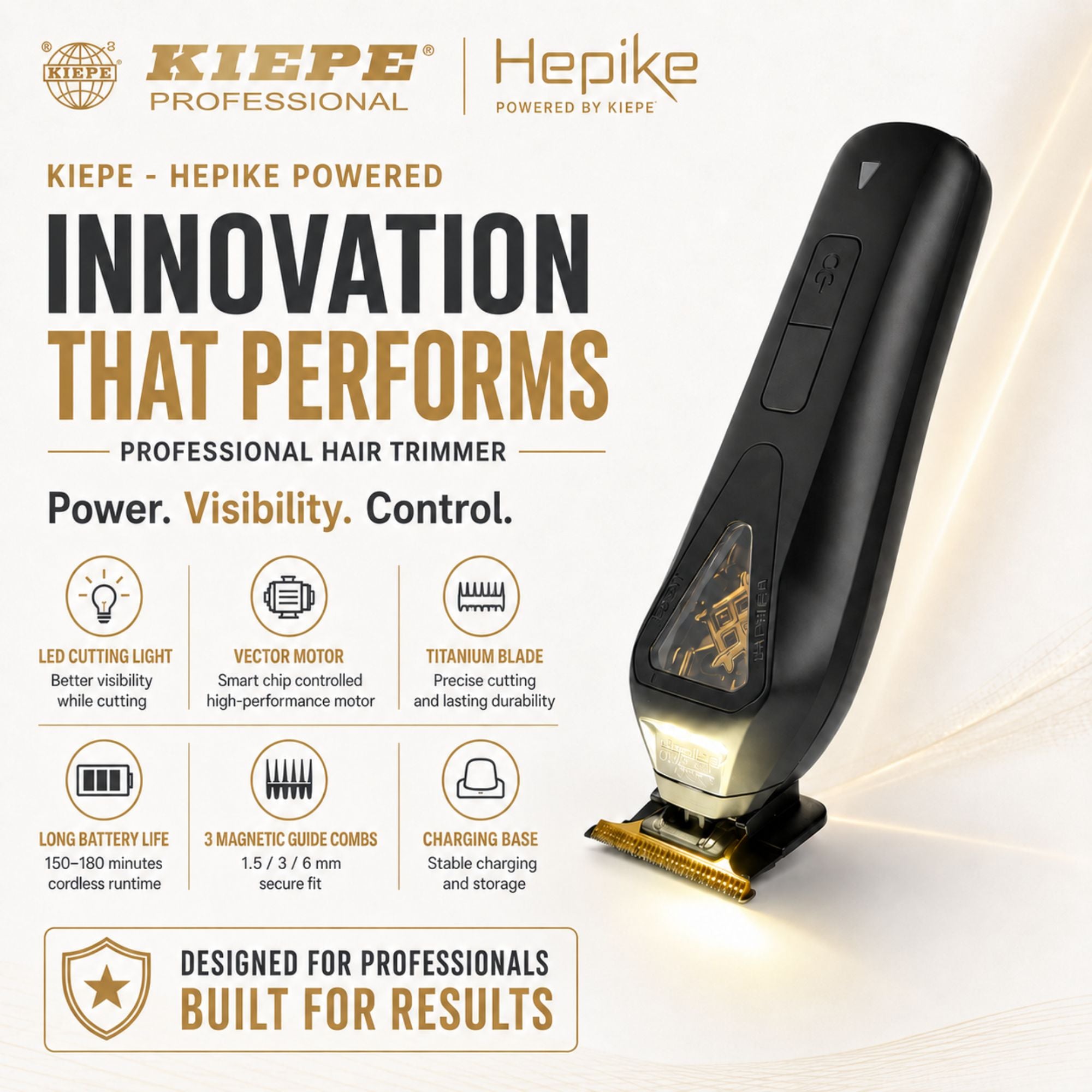 Kiepe - Hepike Powered Trimmer Gold Cordless 6361