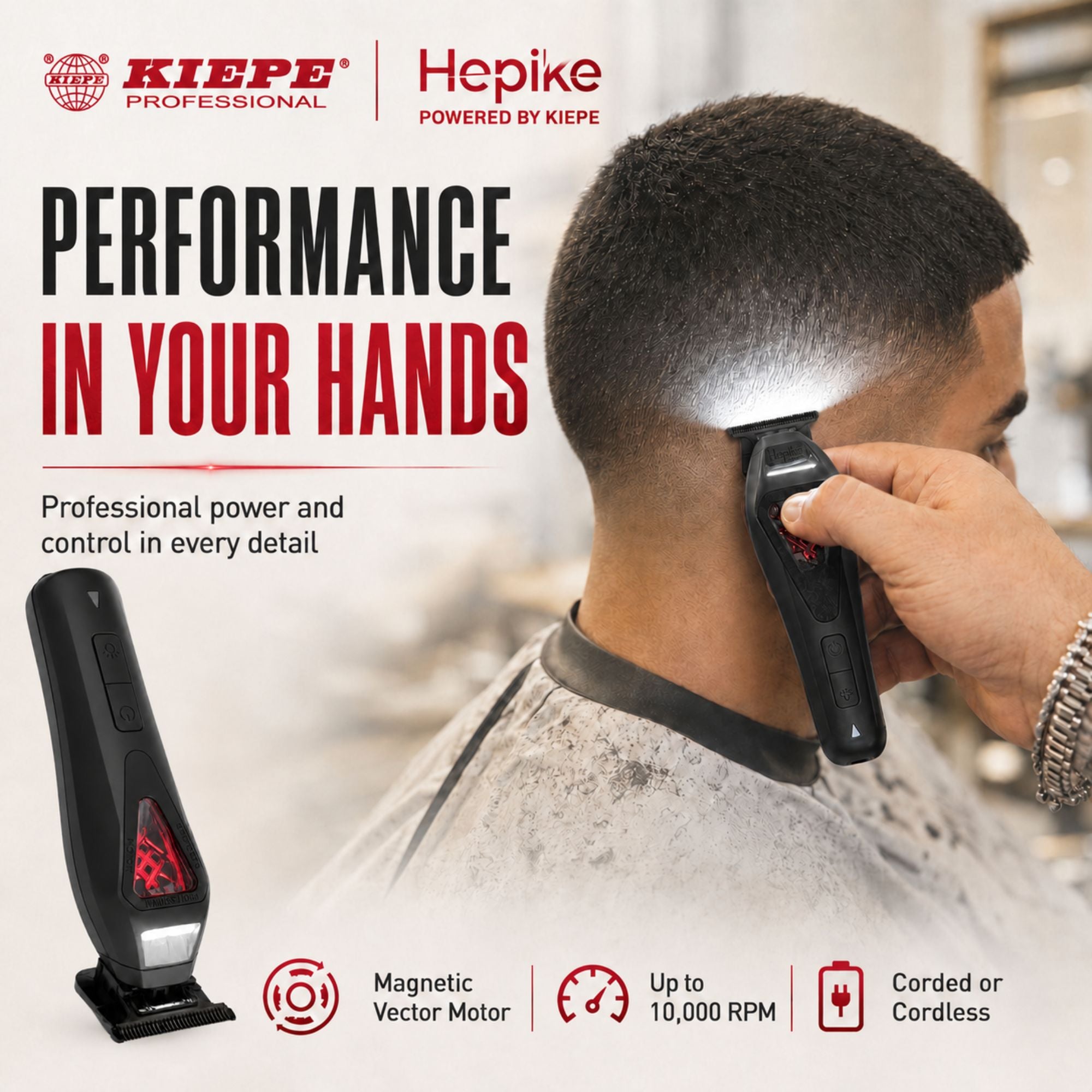 Kiepe - Hepike Powered Trimmer Red Cordless 6363
