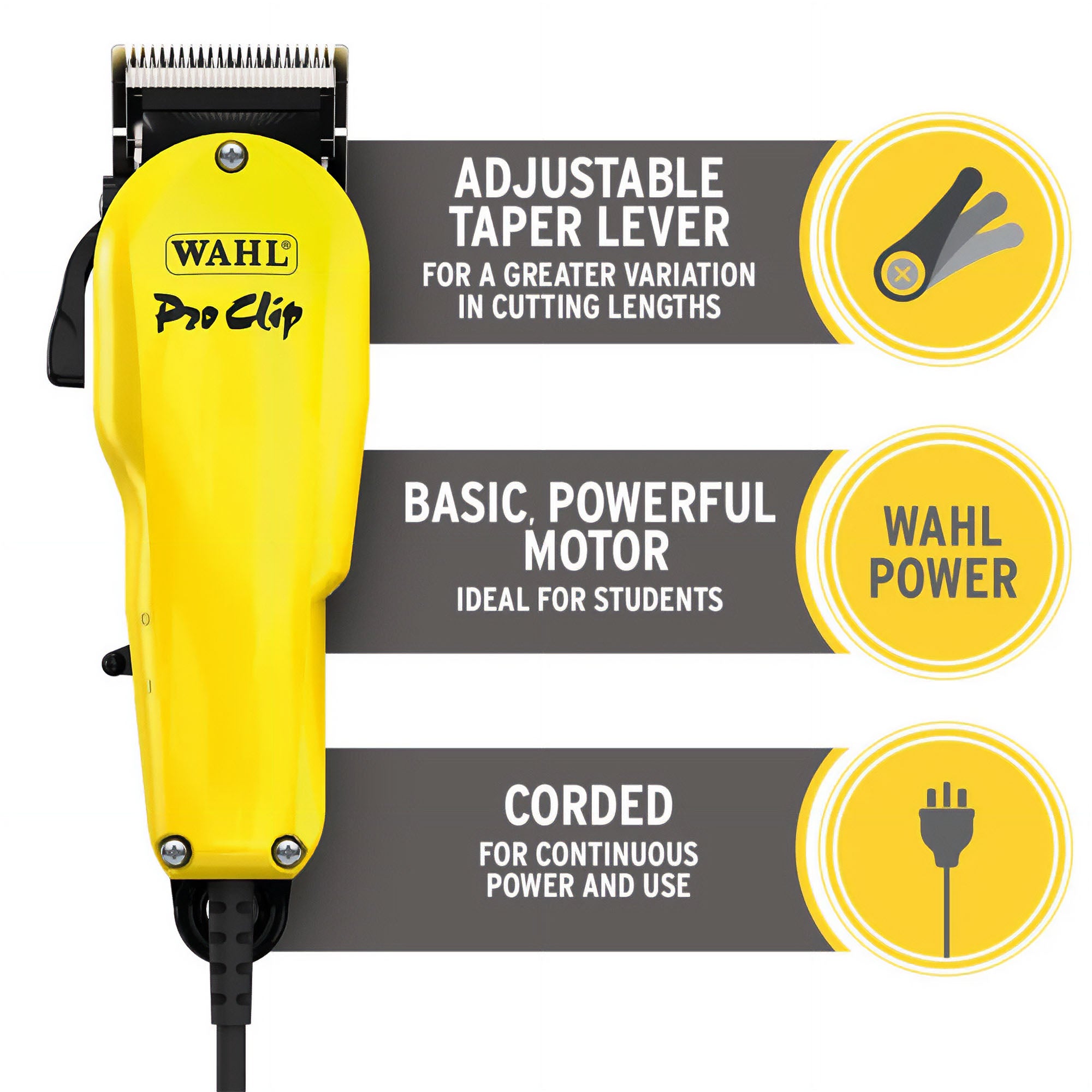 Wahl - Pro Clip Corded Clipper Yellow 8265-830