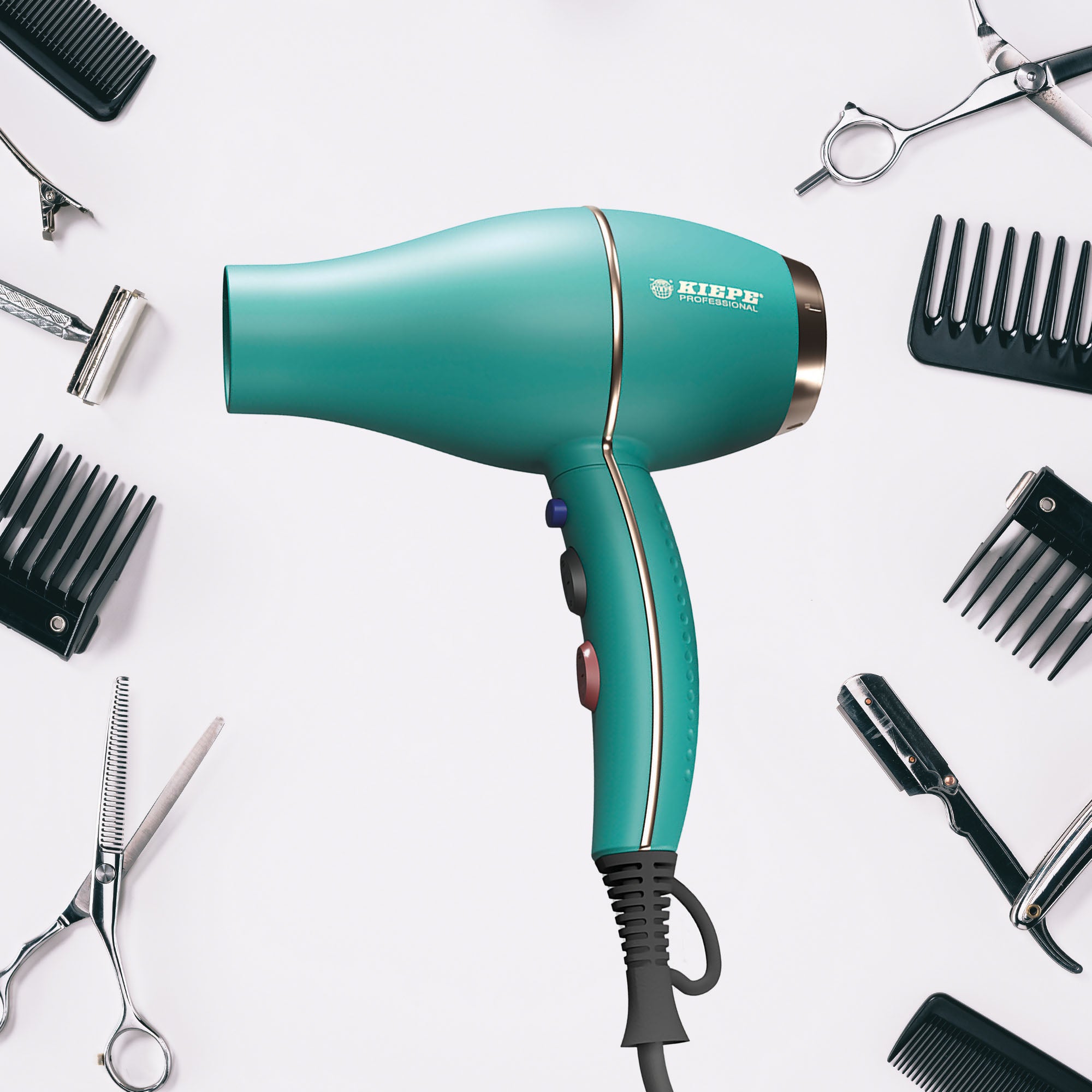 Kiepe - Hair Dryer Bloom Cremic & Ionic 2000W Turquoise