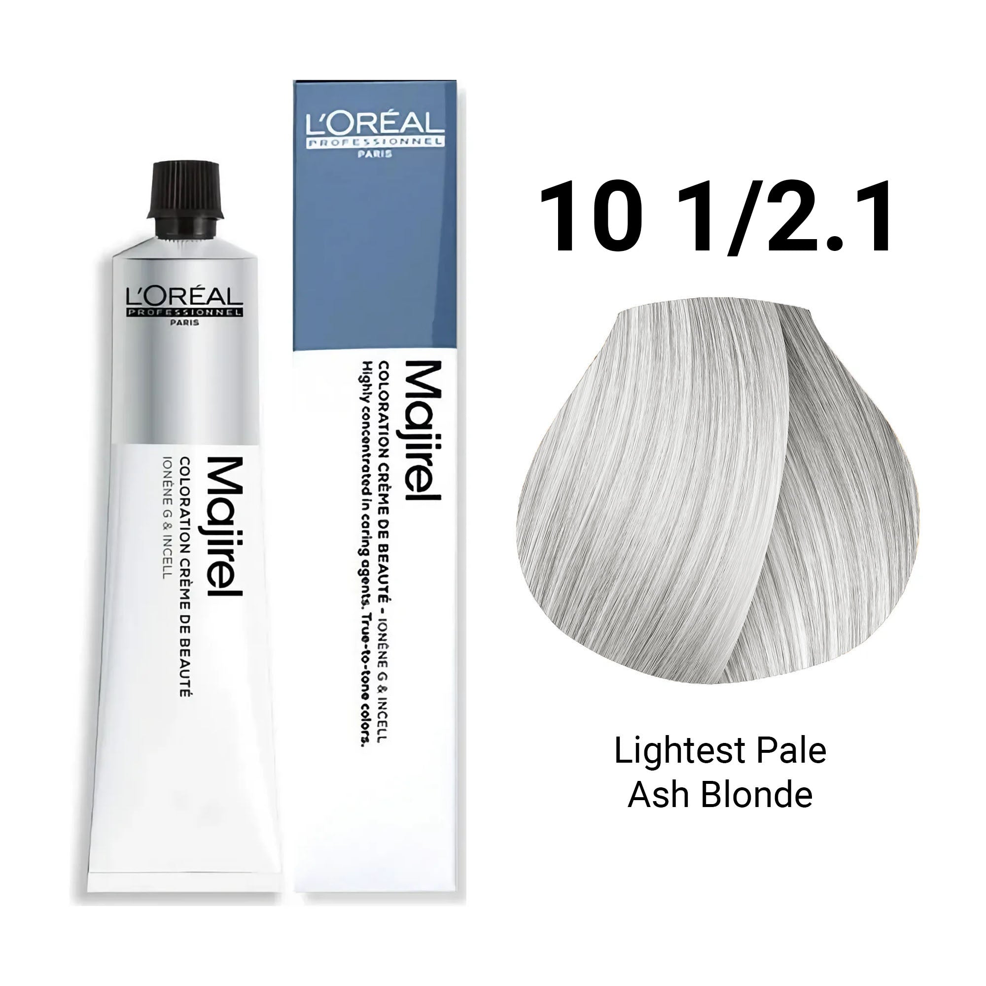 Loreal Professionnel - Majirel Permanent Hair Colour 10 1/2.1 Lightest Pale Ash Blonde 50ml