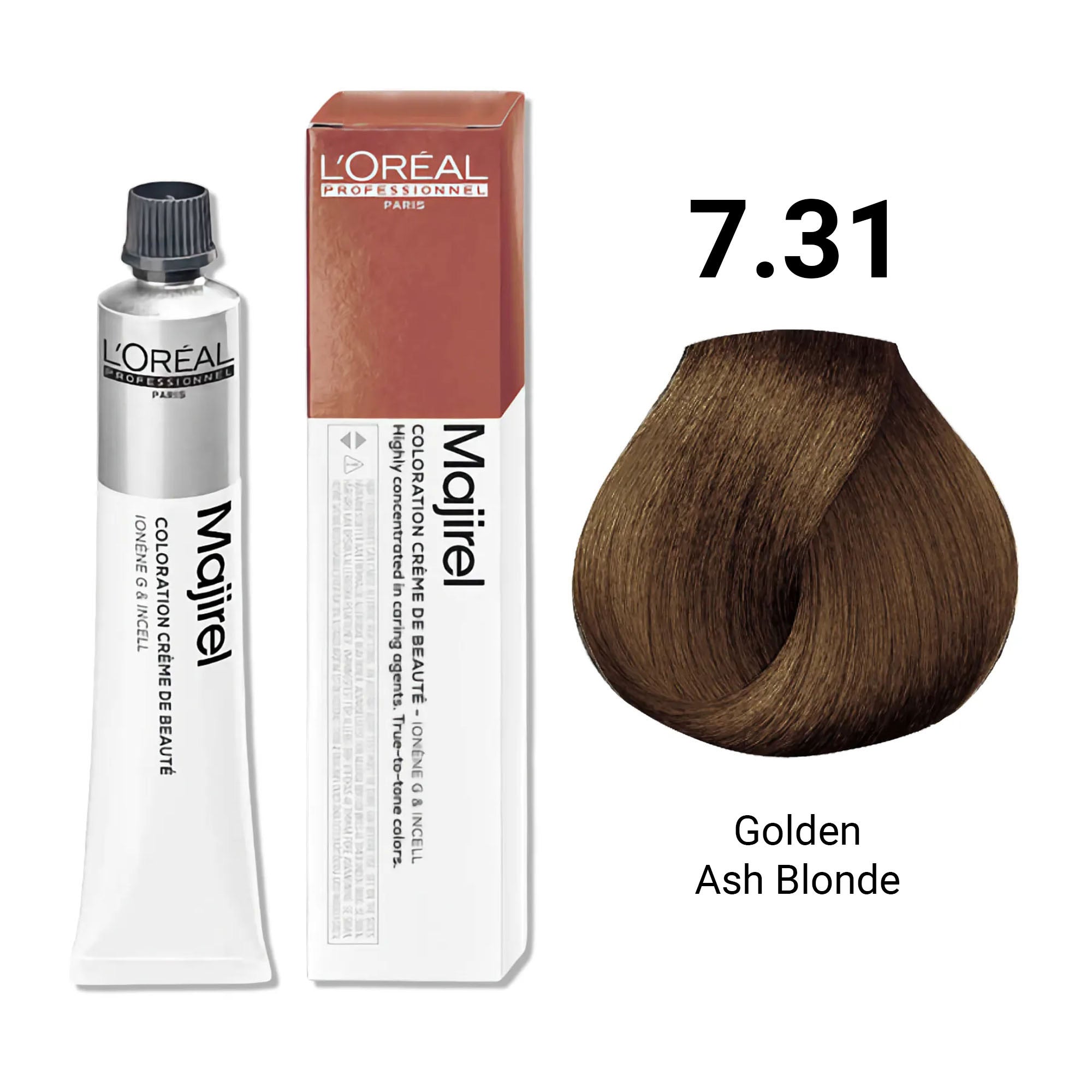 Loreal Professionnel - Majirel Permanent Hair Colour 7.31 Golden Ash Blonde 50ml