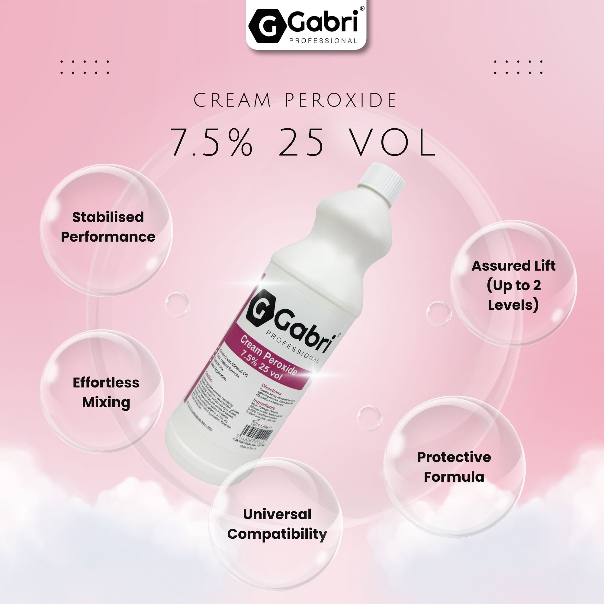 Gabri Professional - Cream Peroxide 7.5% 25 Vol 1000ml