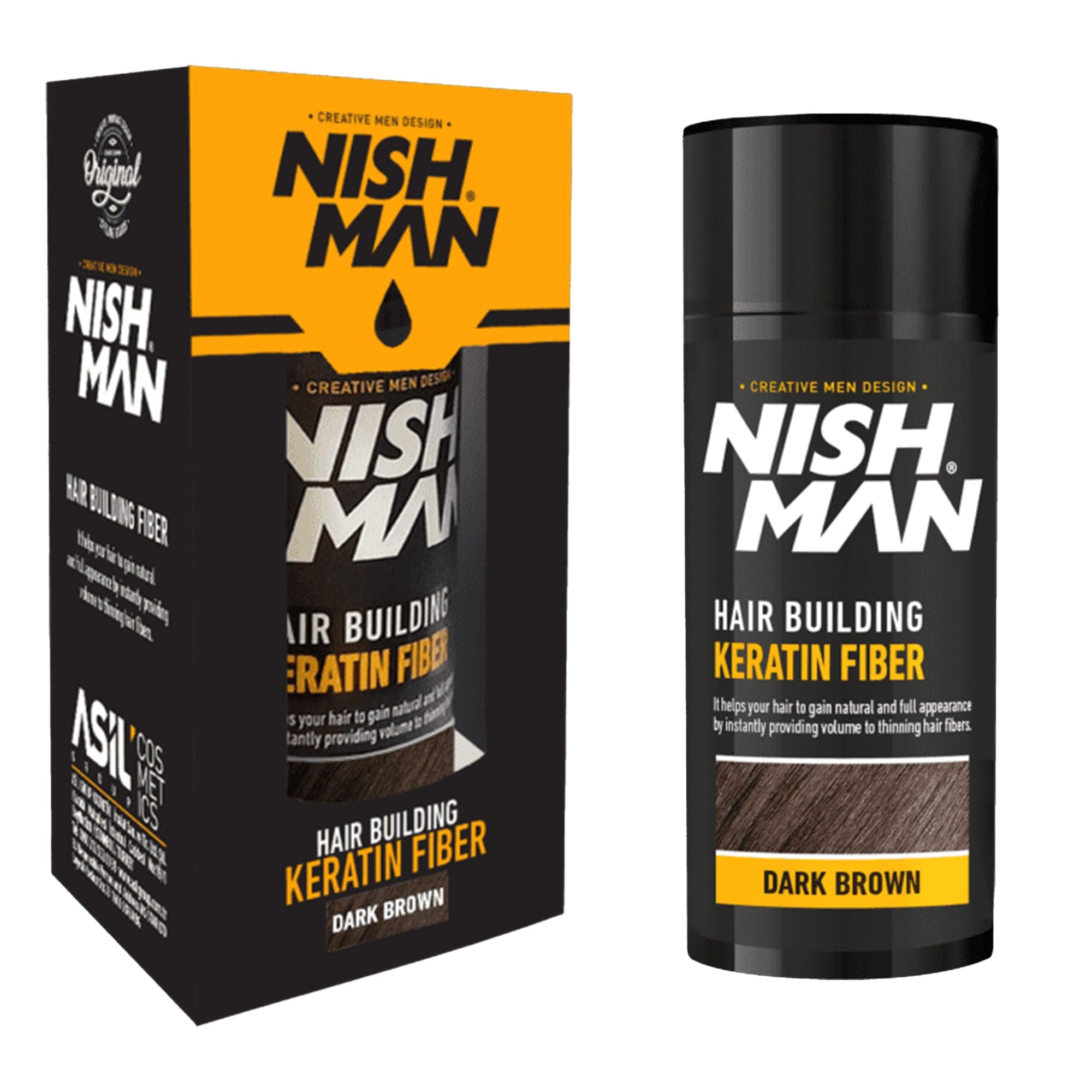 Nishman - Hair Building Keratin Fiber Dark Brown 21g