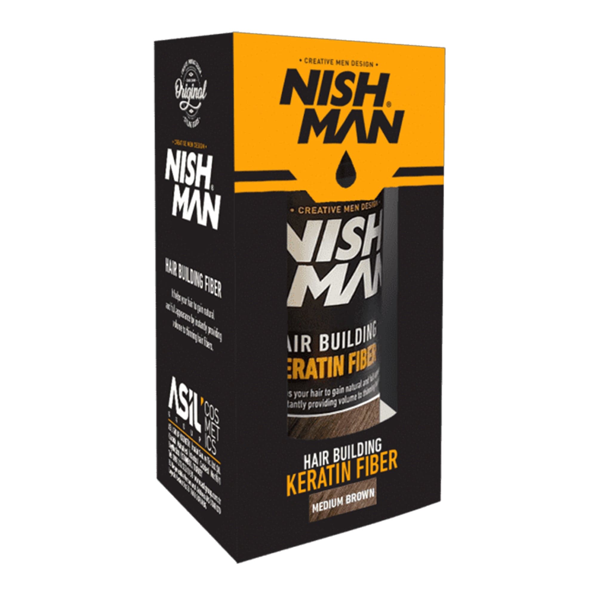 Nishman - Hair Building Keratin Fiber Medium Brown 21g